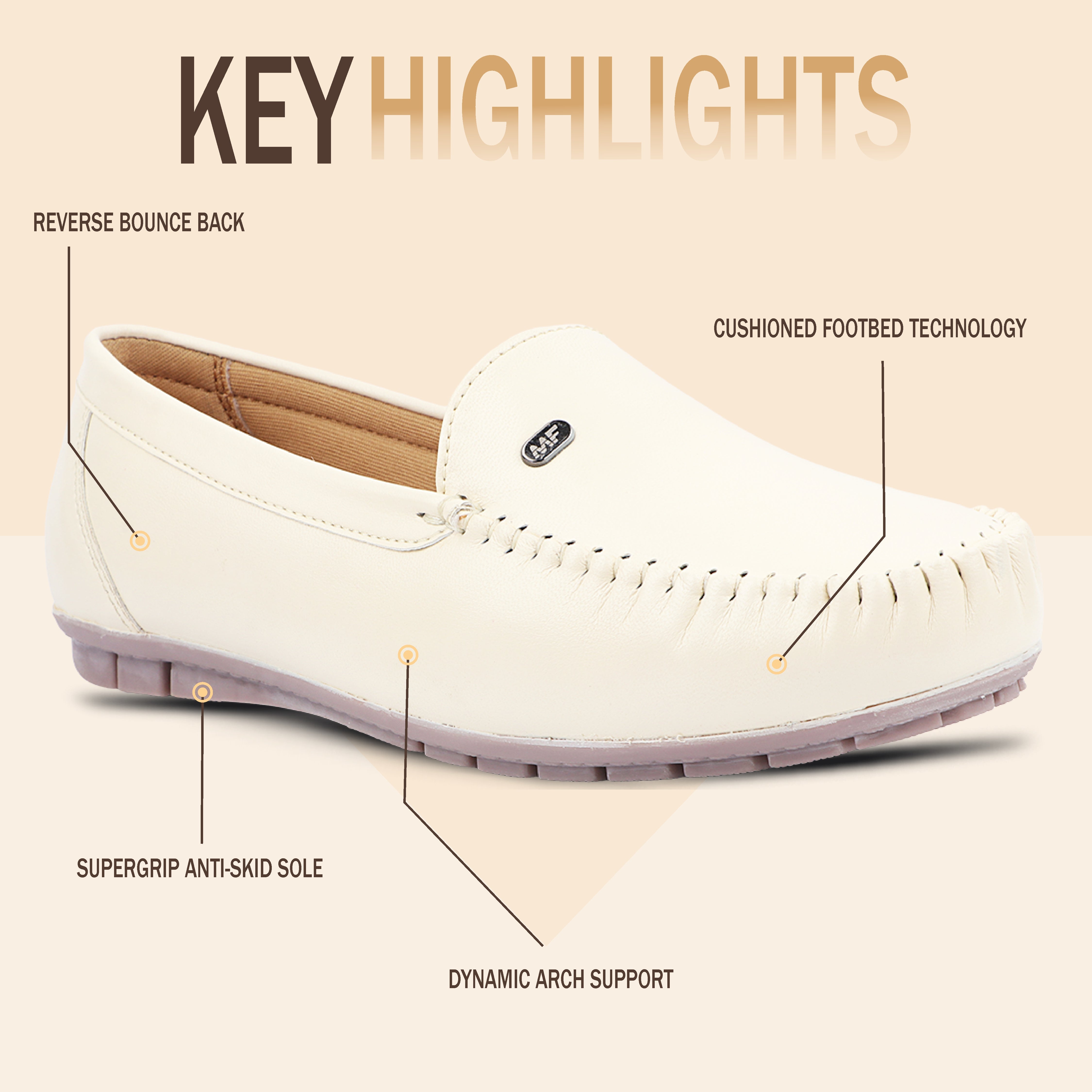 Pointed-Toe Leather Loafers for Women with Extra Cushion