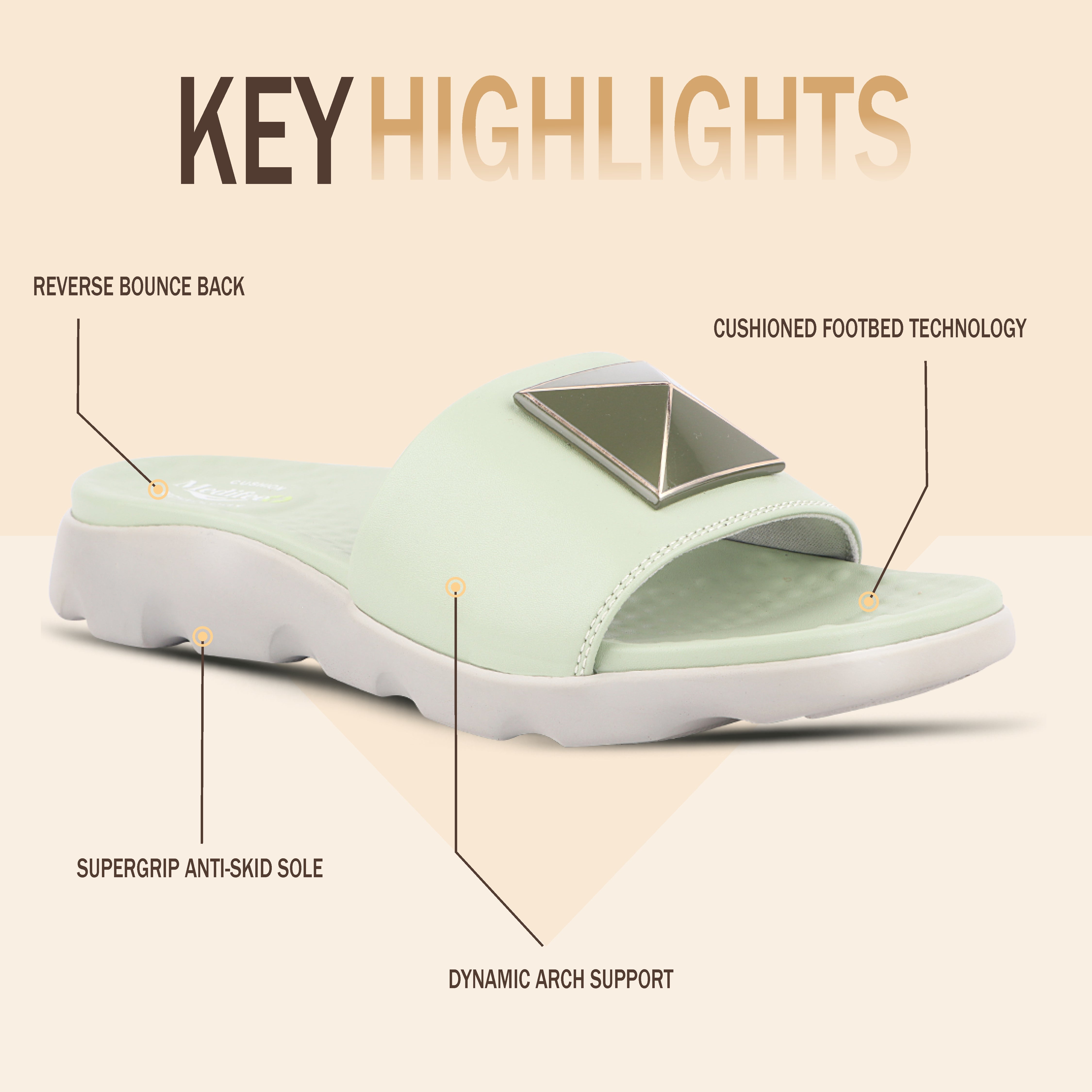 Medifeet Orthopedic Slides With Arch Support For Women's