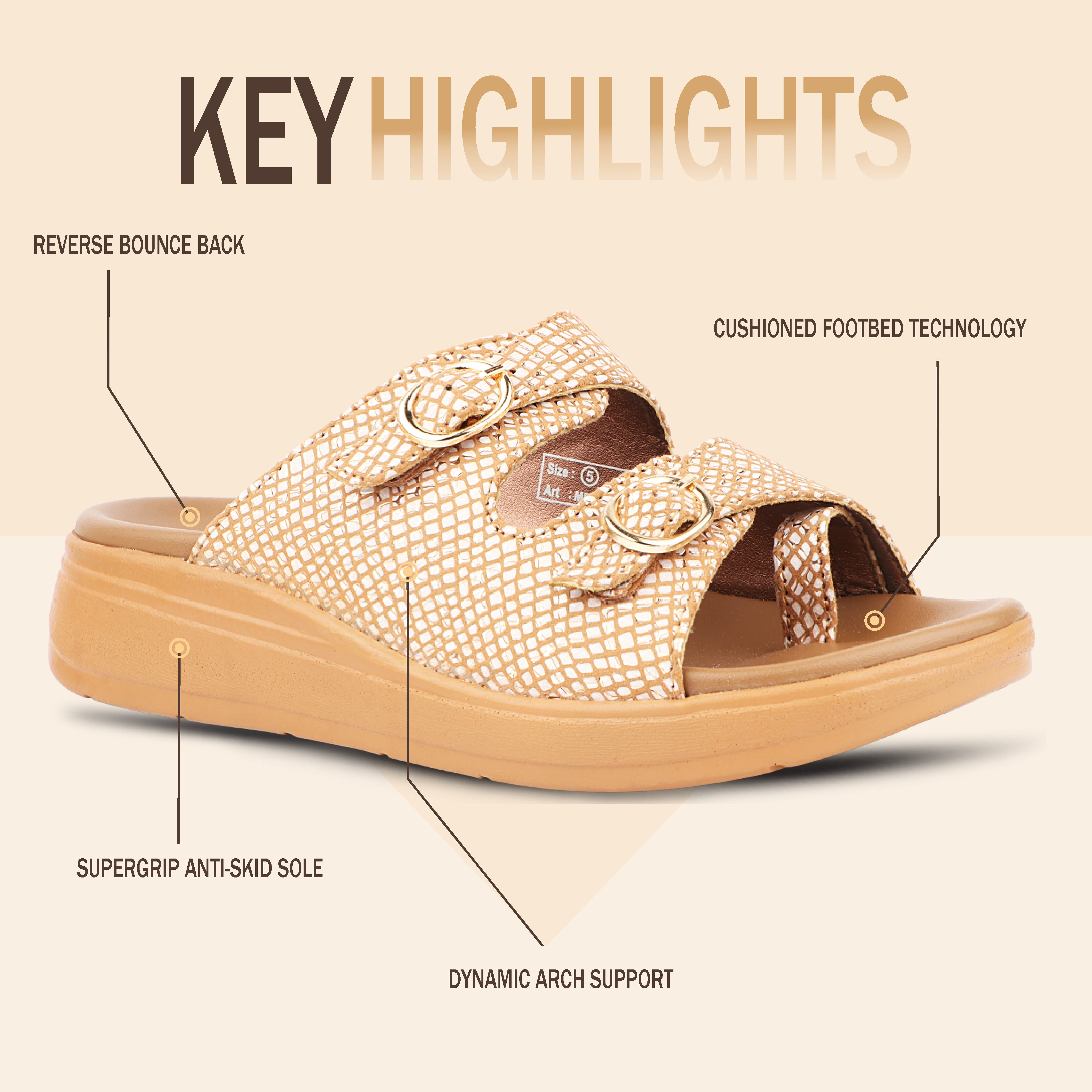 Medifeet DiaStyle Fashion Meets Comfort Diabetic Sandal | Premium Cushioned Orthopedic Slides for All-Day Walking Support