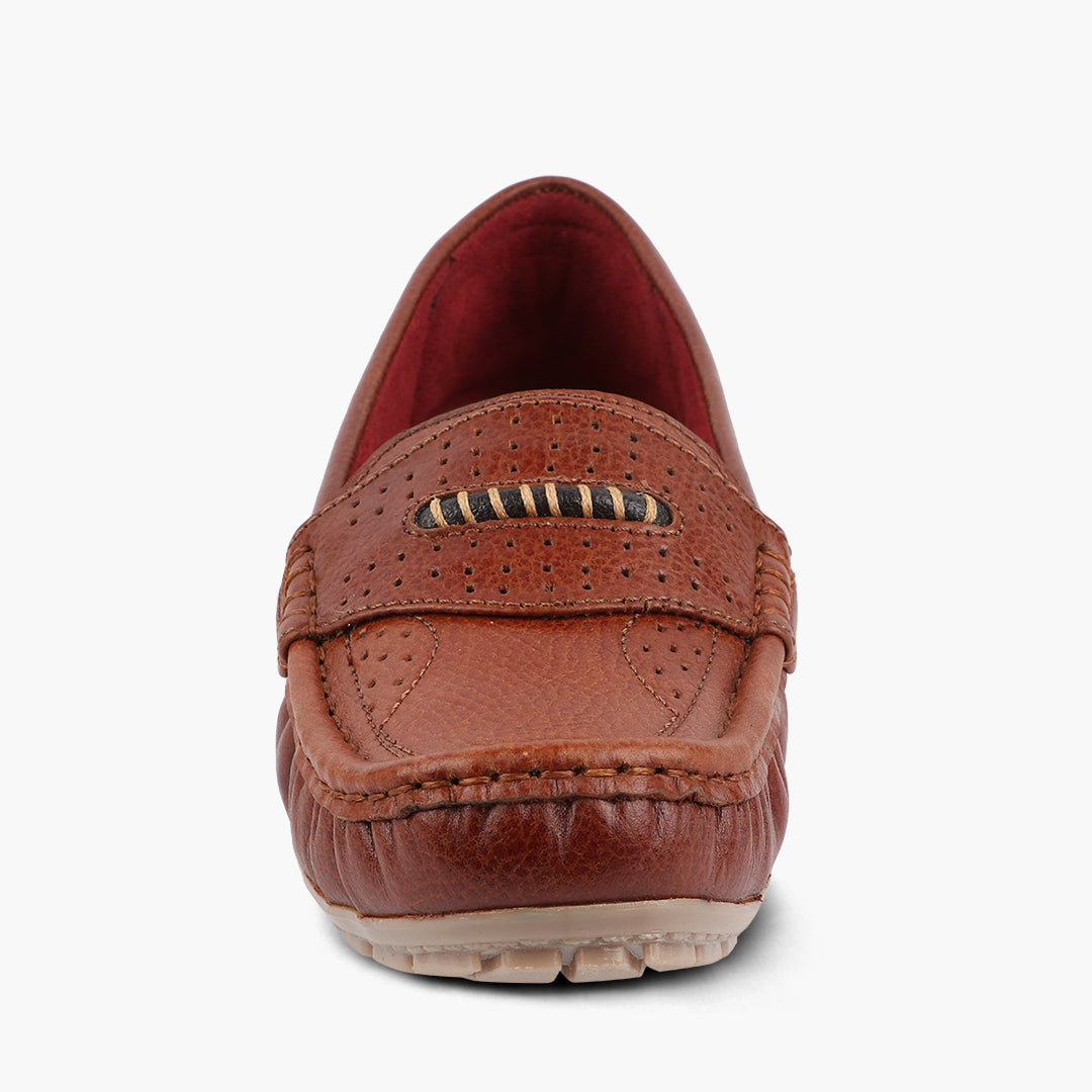 Medifeet Genuine Leather with Arch Support Loafers For Women's