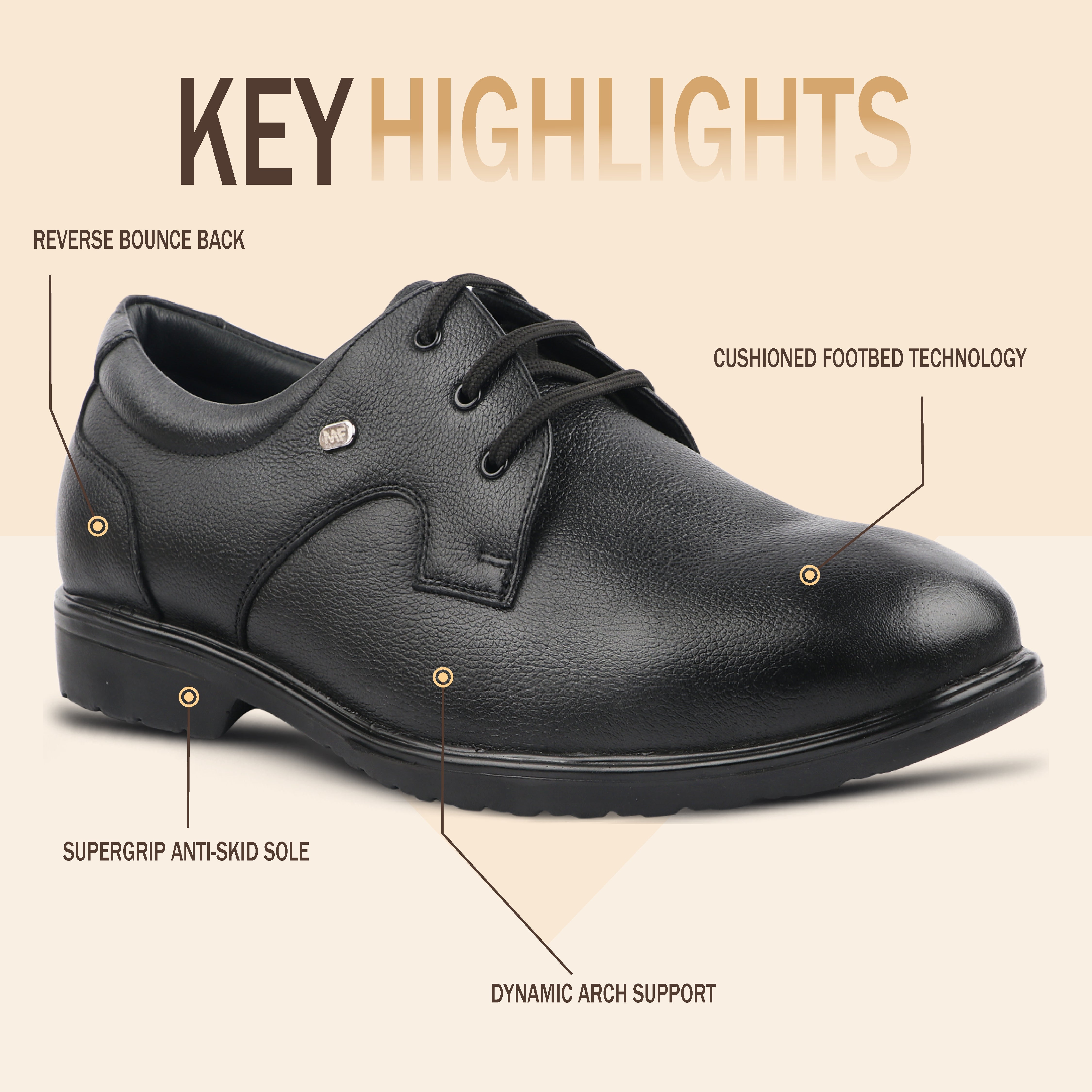 Medifeet Comfortable Formal Shoes for Men (Premium Genuine Leather)