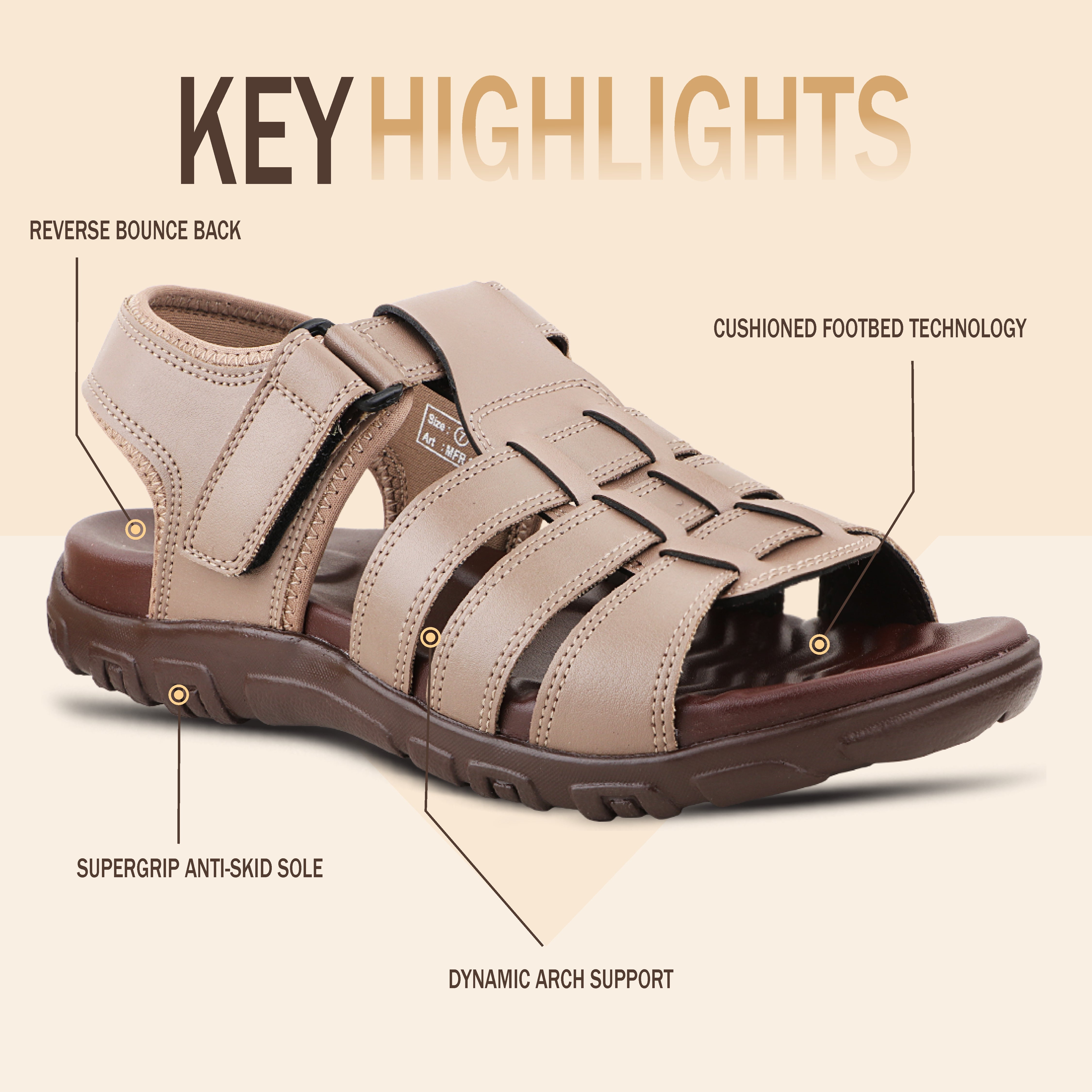 Medifeet Orthopedic Outdoor Comfort Sandals for Men's With Arch Support