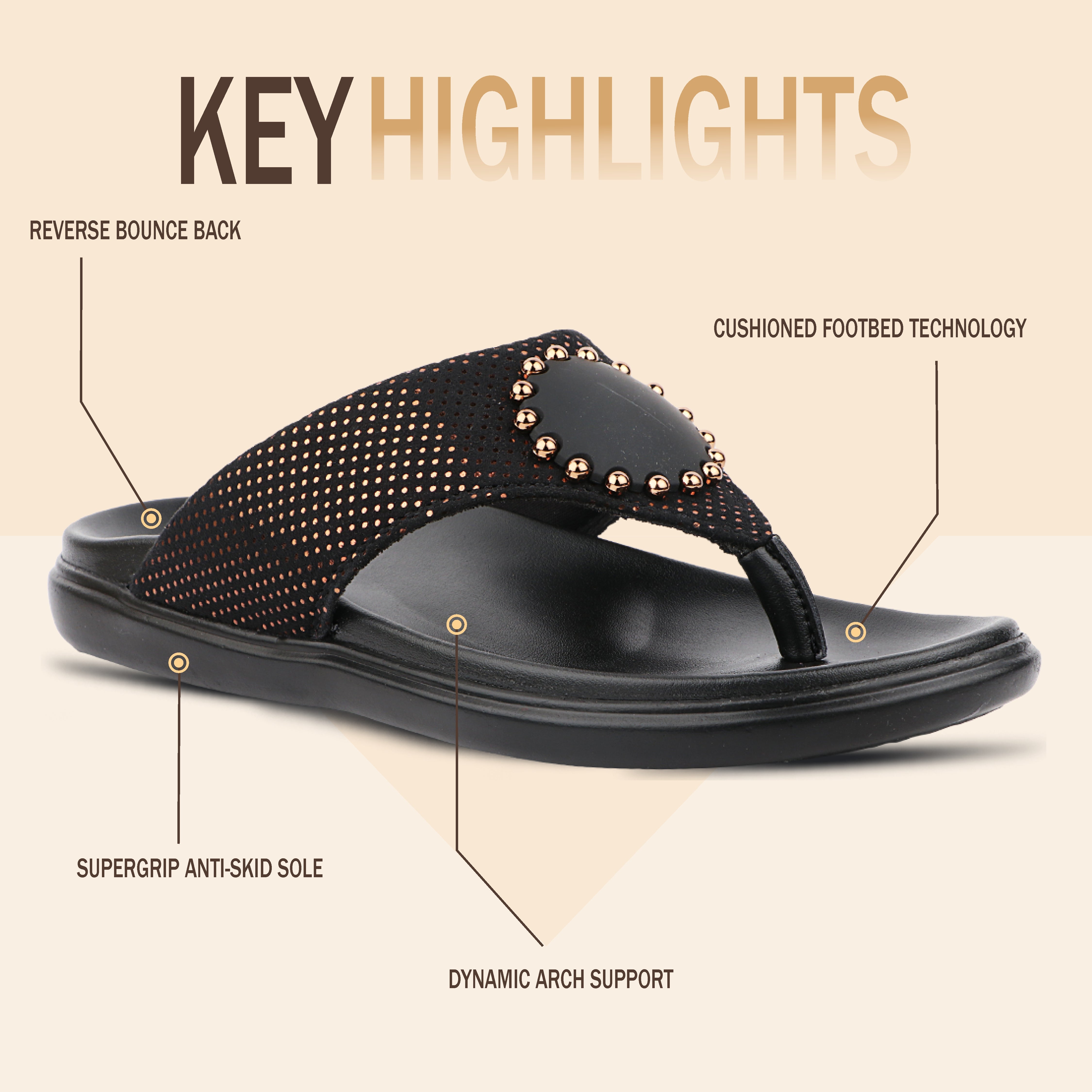 Medifeet LuxeArch Women’s Orthopedic Embellished Slip-On Slippers – Premium Comfort with Cushion Technology