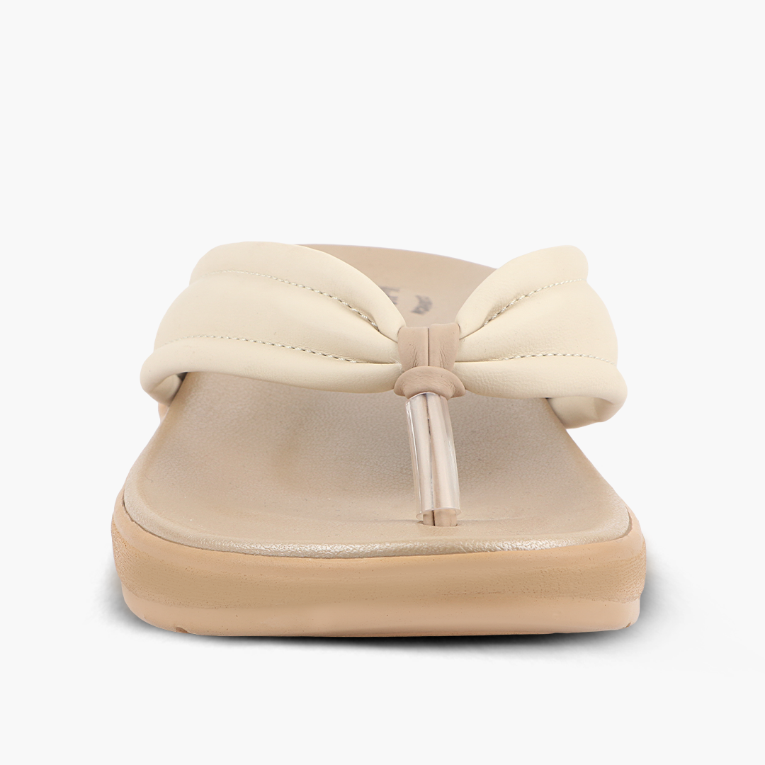 Modern V Strap Style Comfy Leather Slippers for Women