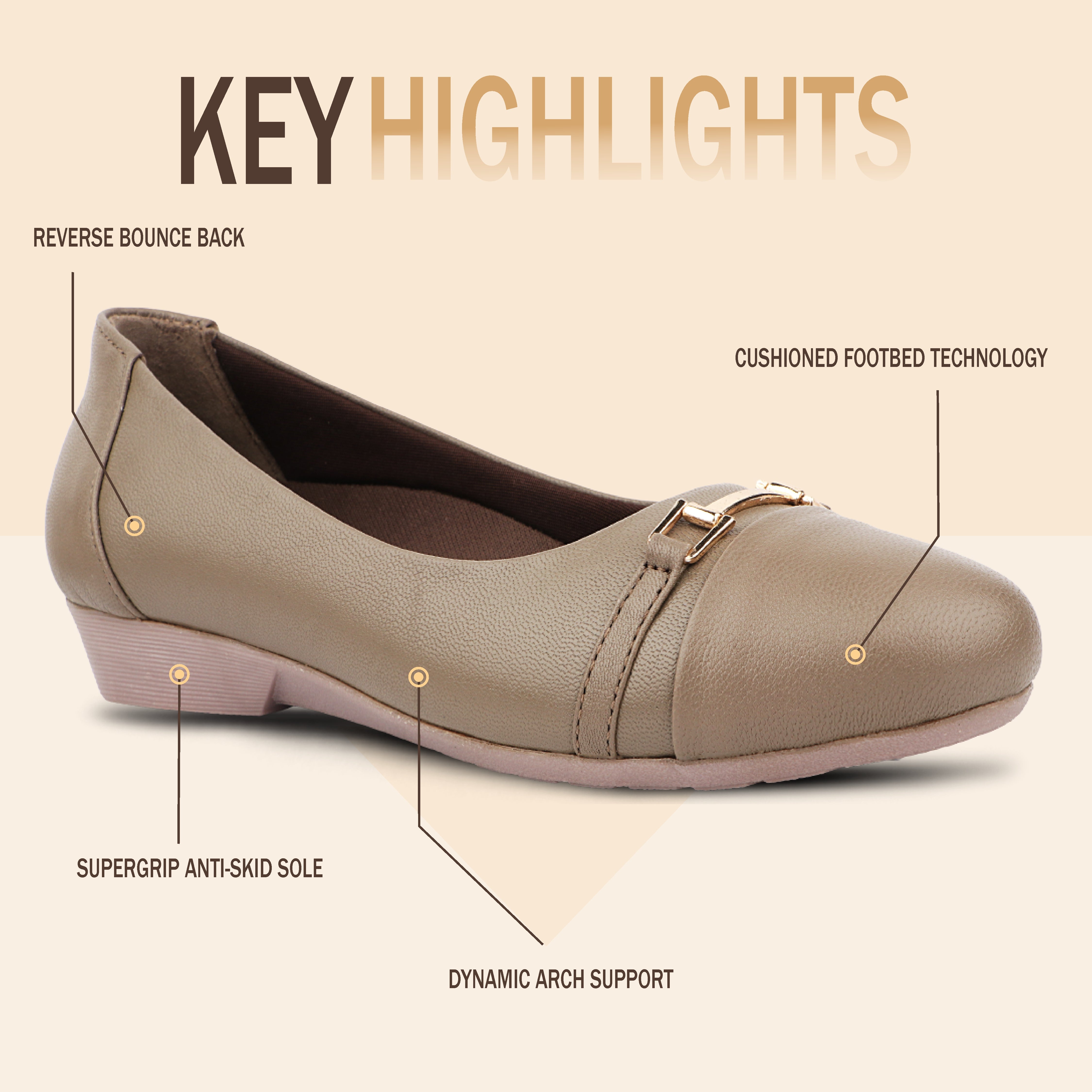 Medifeet Women's Genuine Leather Flats Ballet – (Arch Support, Cushioned Insole, Formal & Office Wear Comfort)