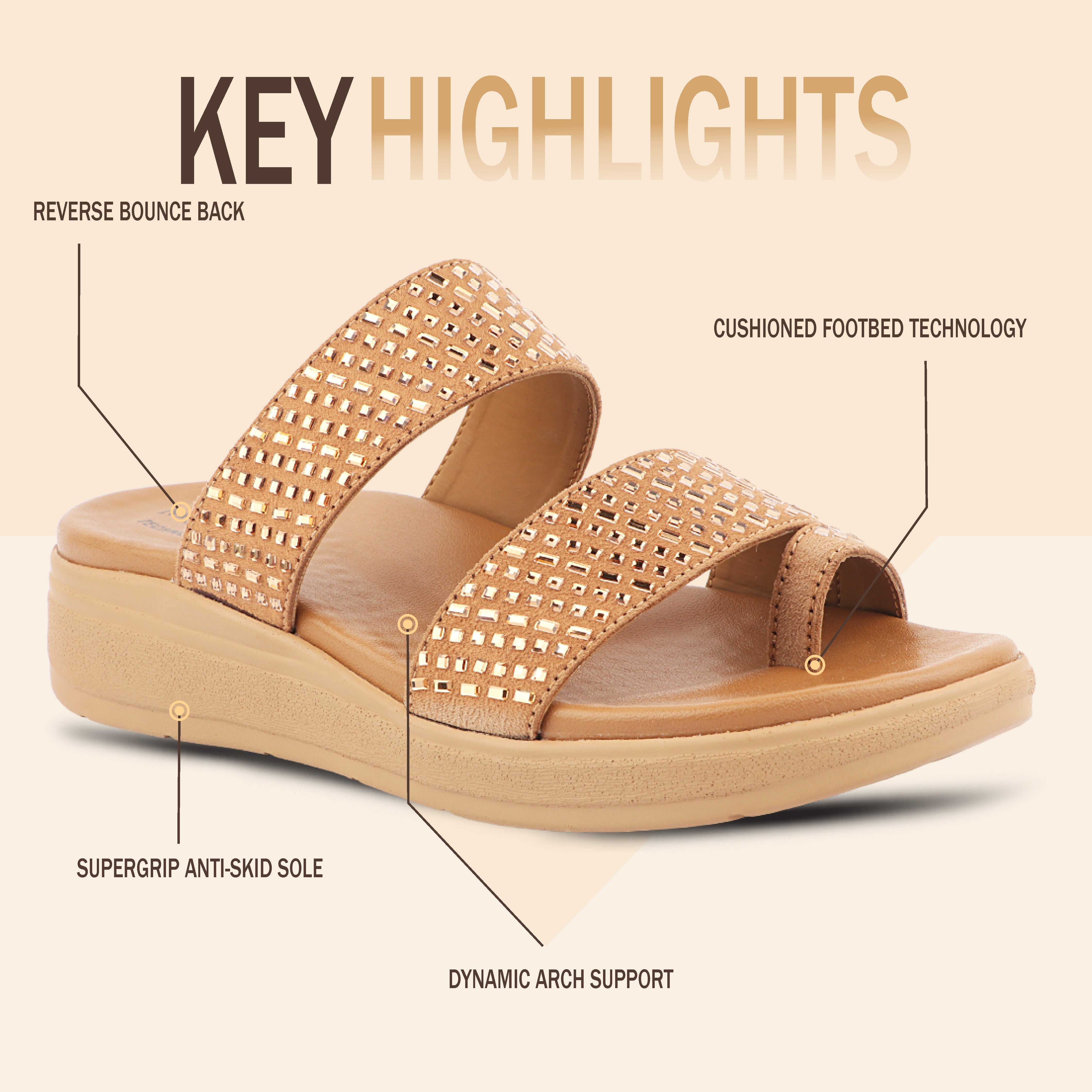 Medifeet Stylish Leather Slippers (Women) (Dual Strap for Better Fit)