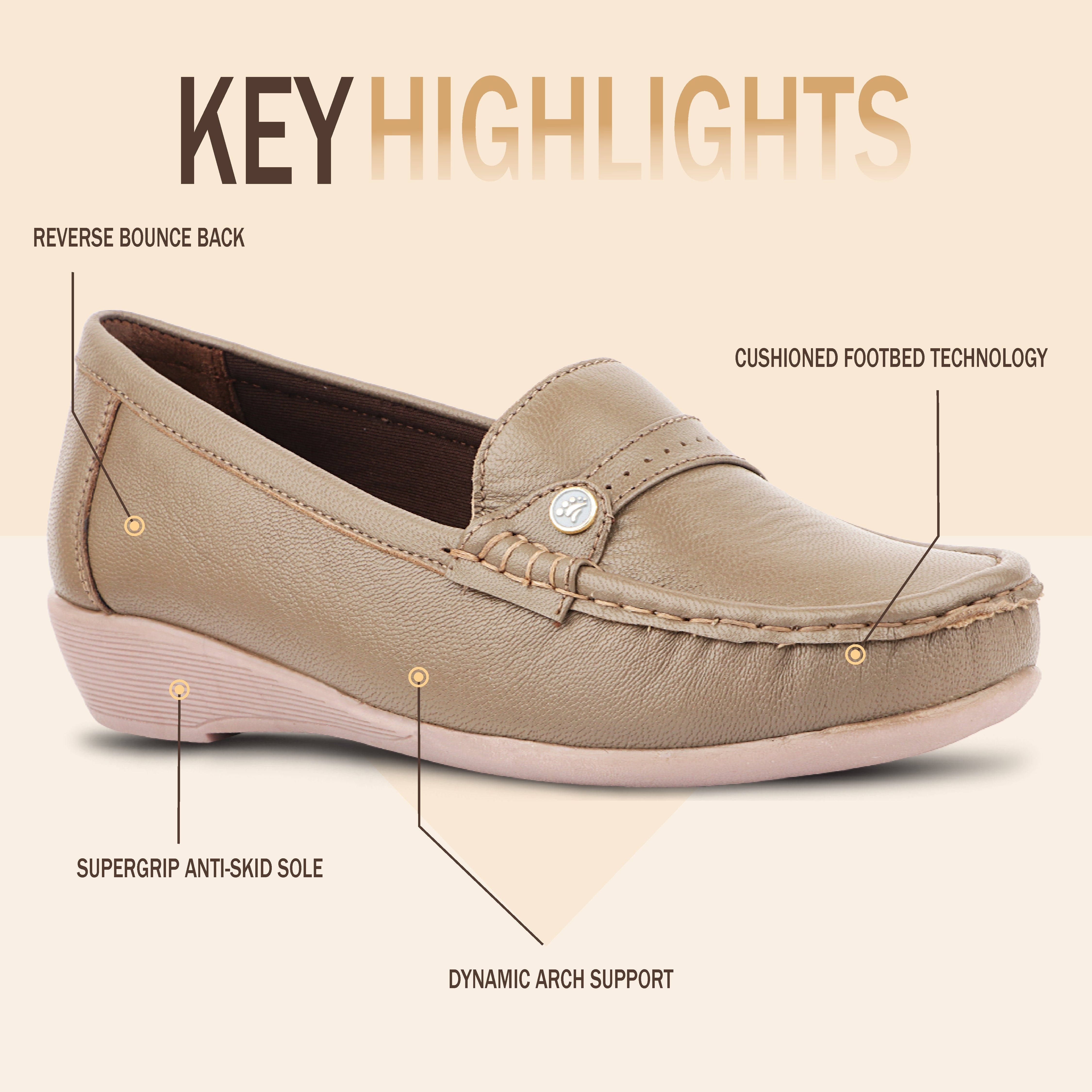 Medifeet Premium Leather Moccasin Loafers for Women | Plush Padded Footbed, Anatomical Arch Support, Breathable Inner Lining Loafers