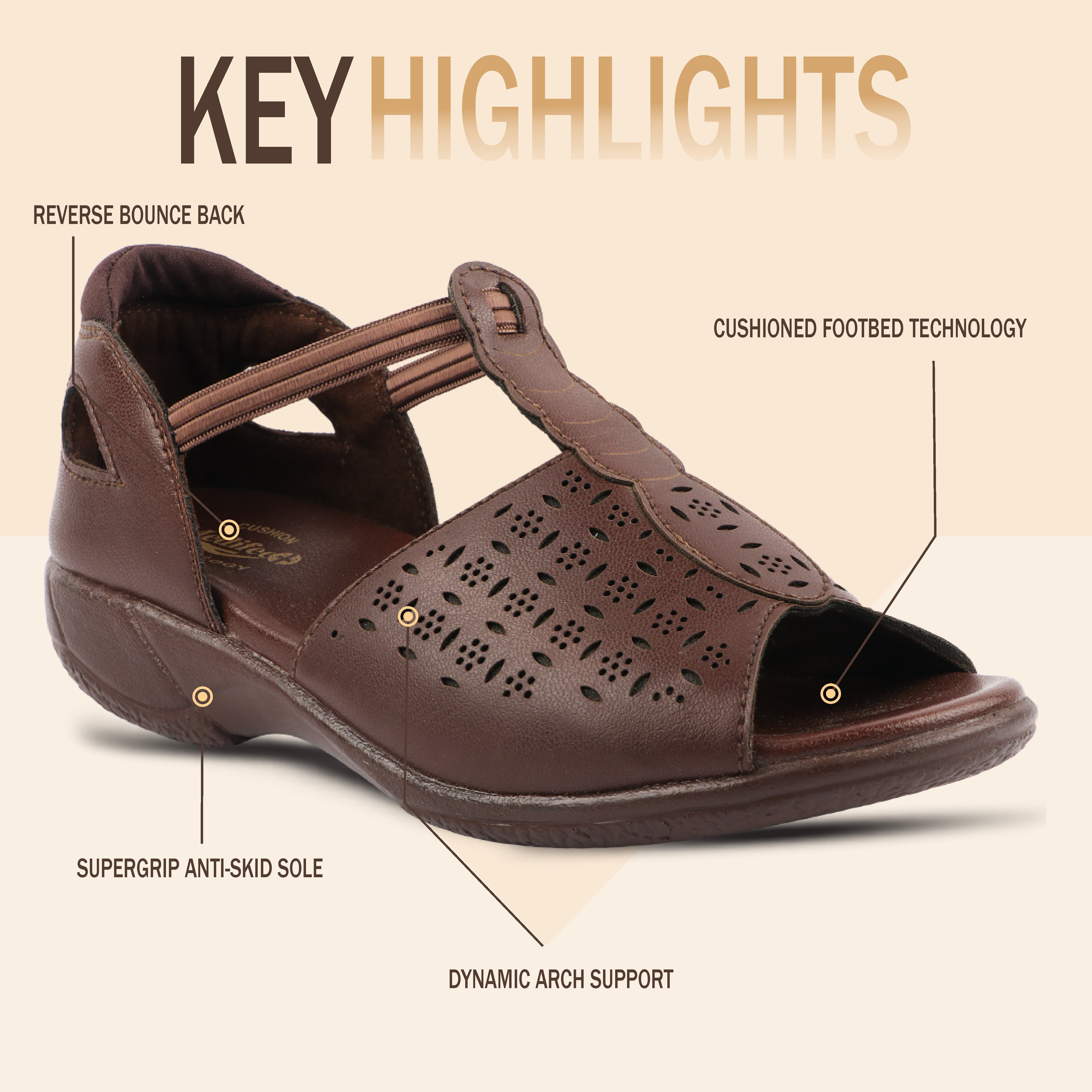 Medifeet Cushioned Footbed Women Sandals