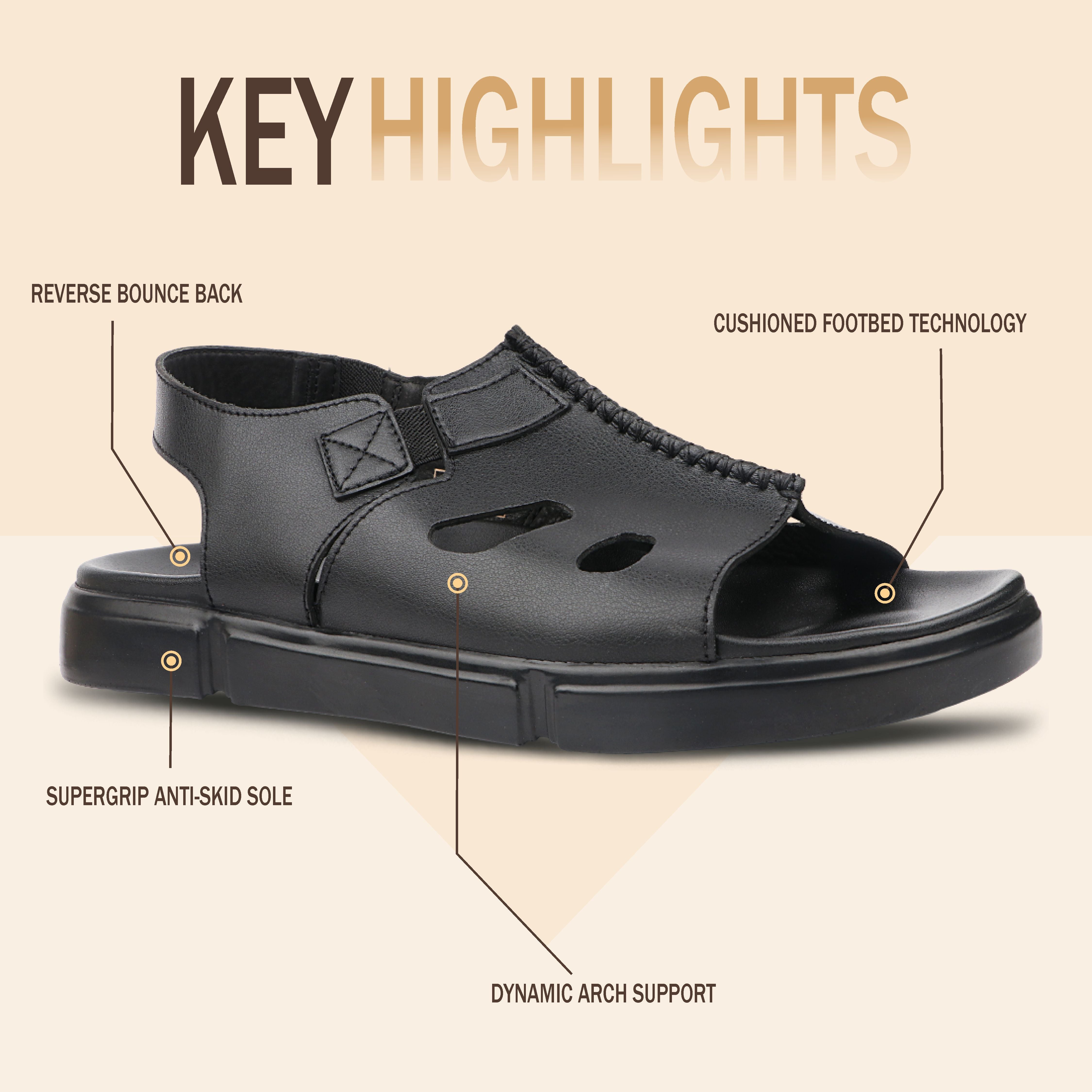 Medifeet Men's Orthopedic Slingback Sandals | Arch Support | German Comfort Technology | Everyday Comfort