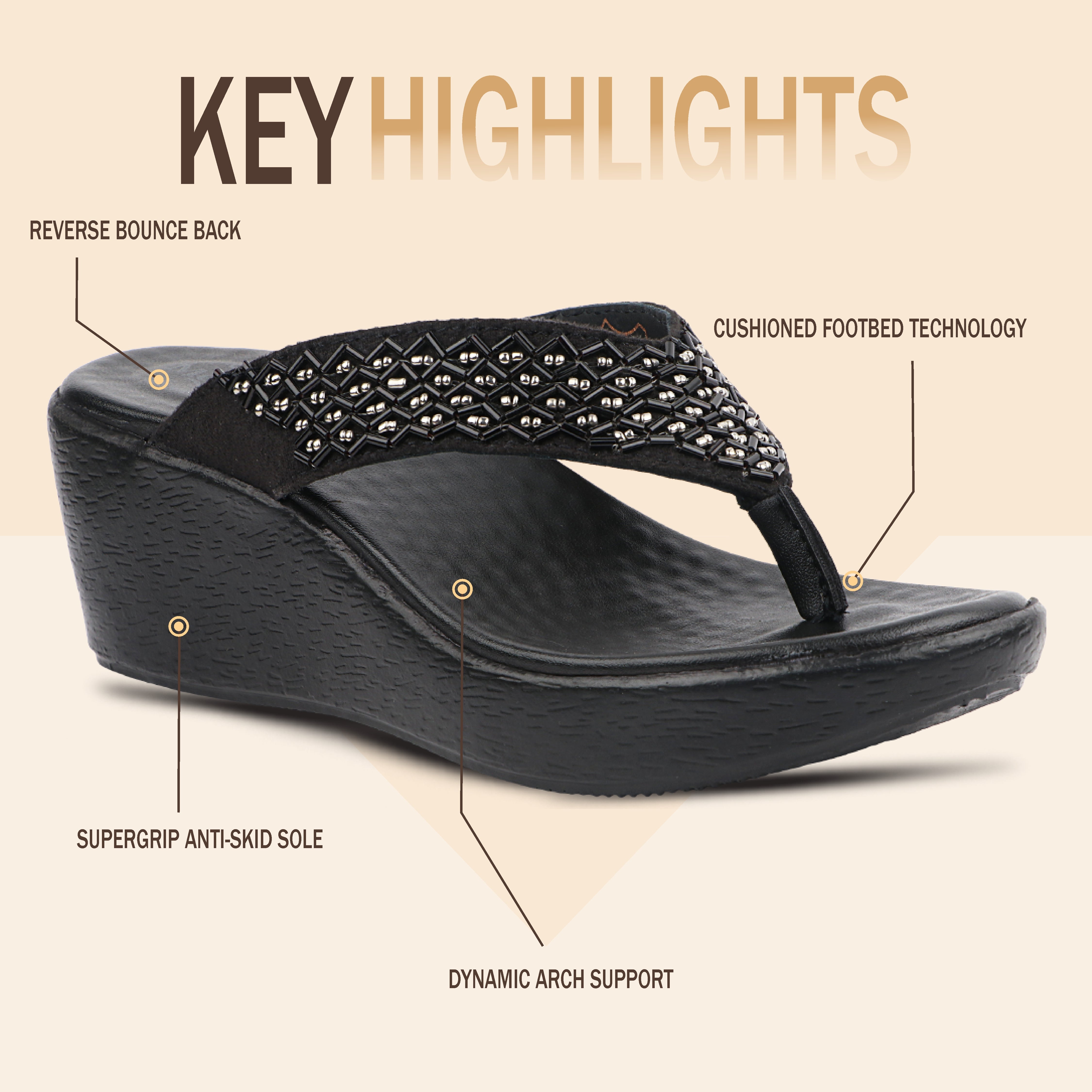 Medifeet Cushioned Footbed Comfortable Heel