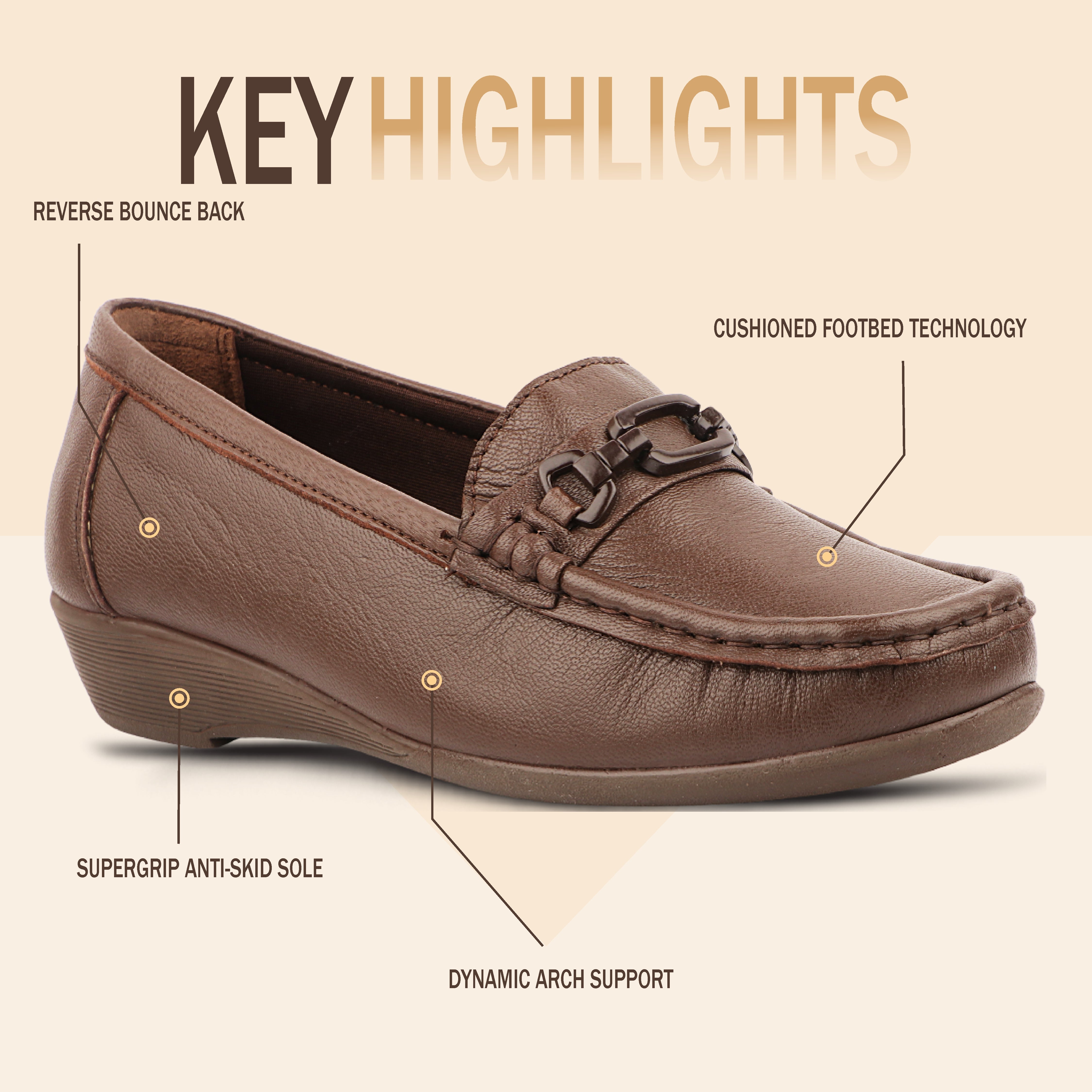 Medifeet Women’s Comfort Loafers – Genuine Leather Slip-On Flats with Arch Support & Cushioned Insole