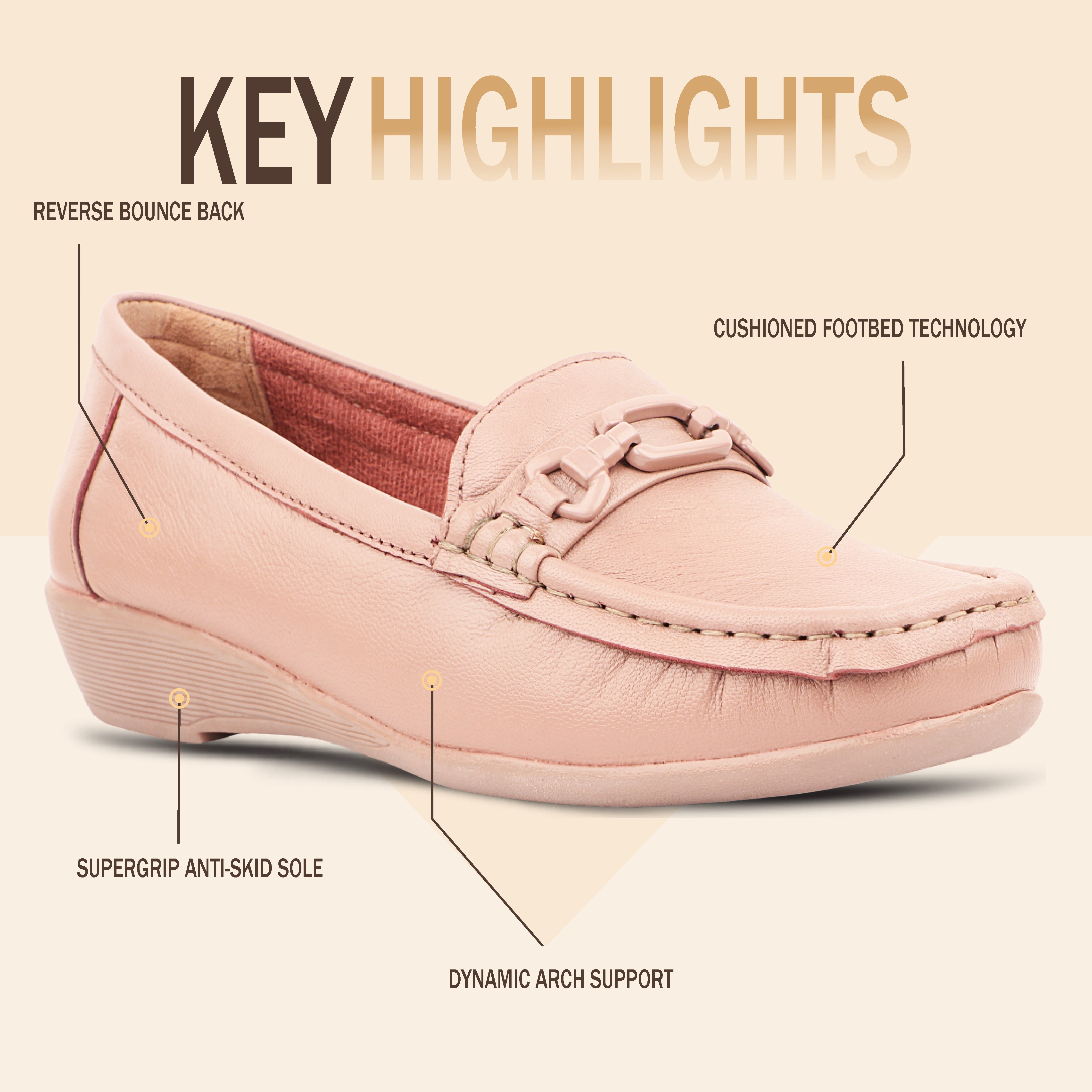 Medifeet Women’s Comfort Loafers – Genuine Leather Slip-On Flats with Arch Support & Cushioned Insole