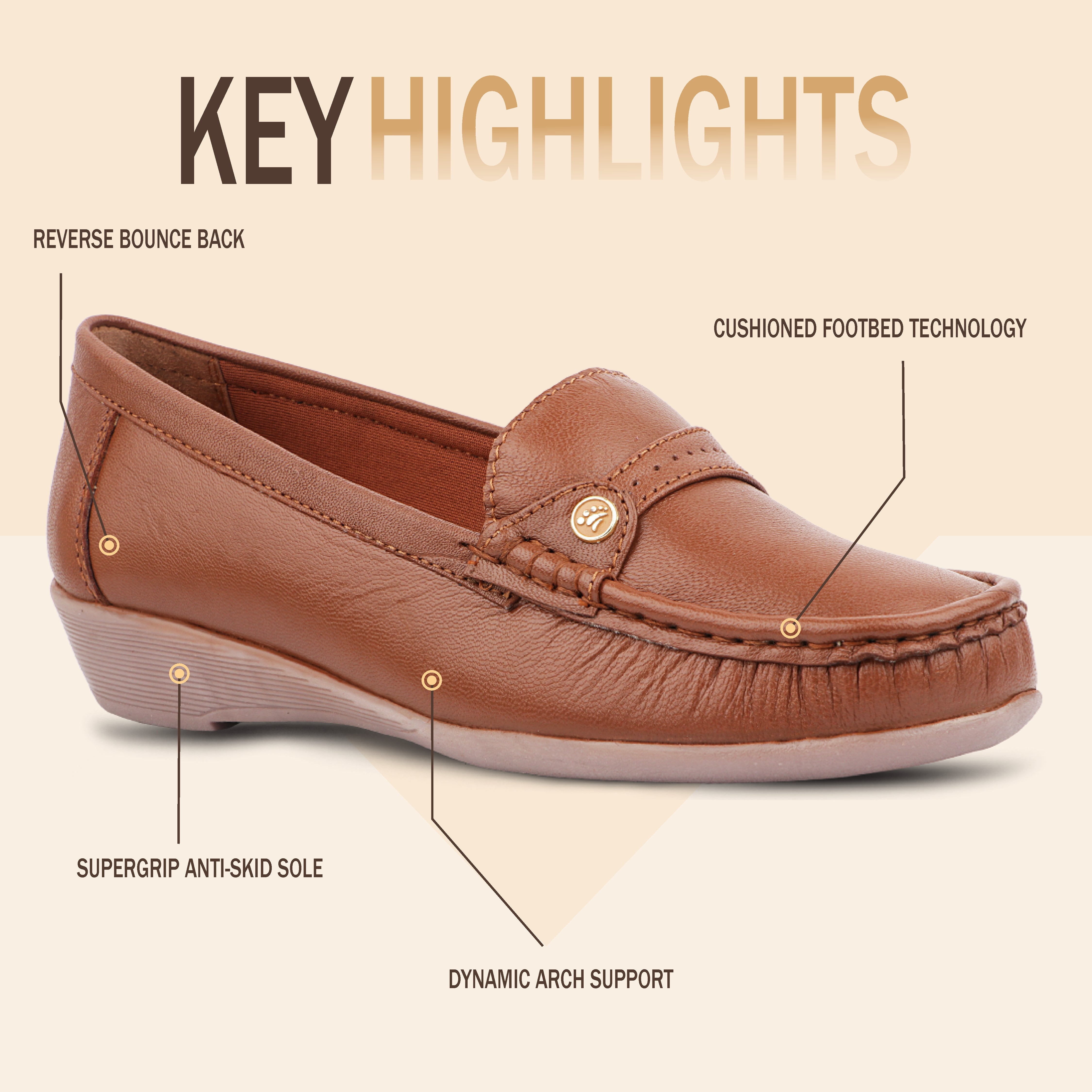 Medifeet Premium Leather Moccasin Loafers for Women | Plush Padded Footbed, Anatomical Arch Support, Breathable Inner Lining Loafers