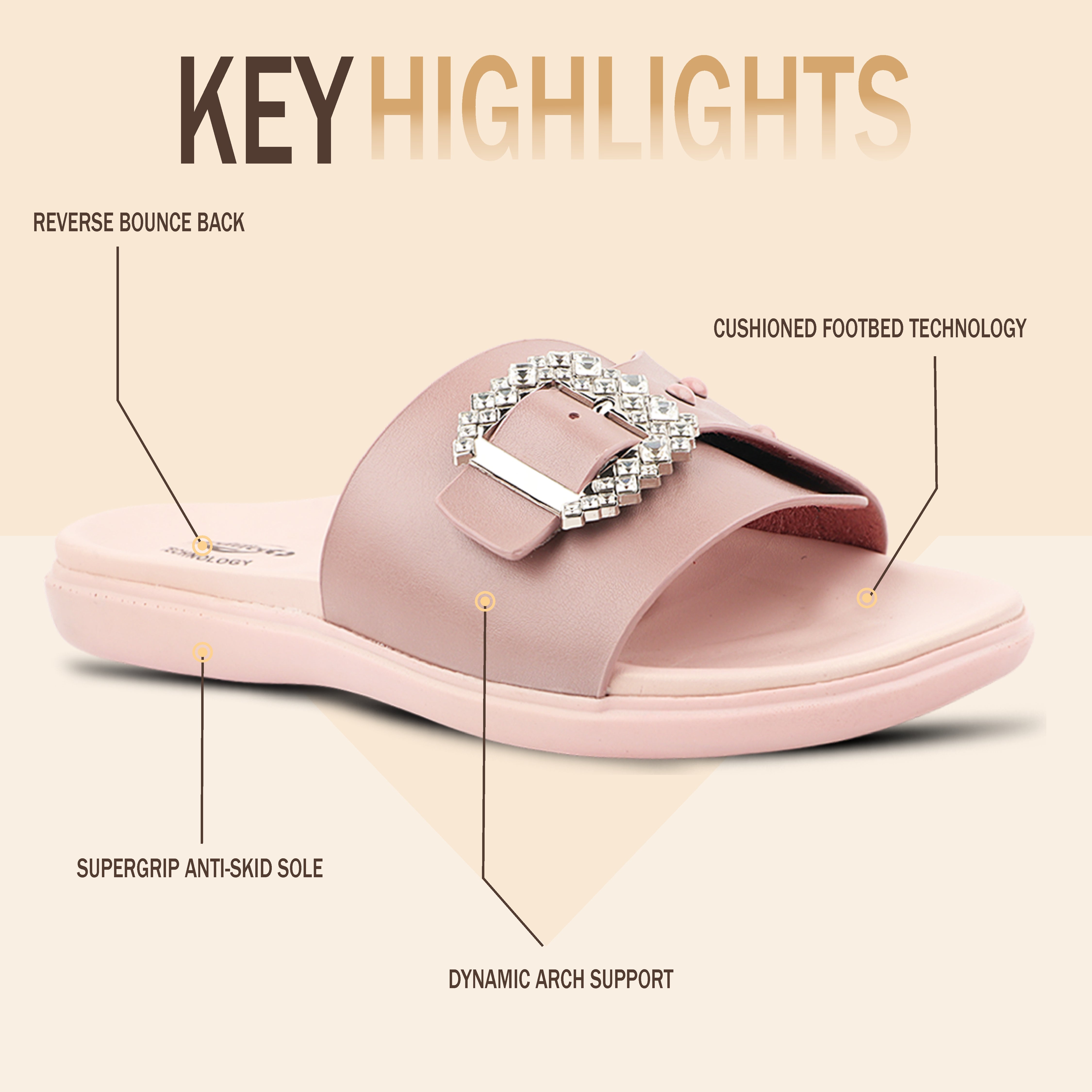 Medifeet Embellished Women’s Slides