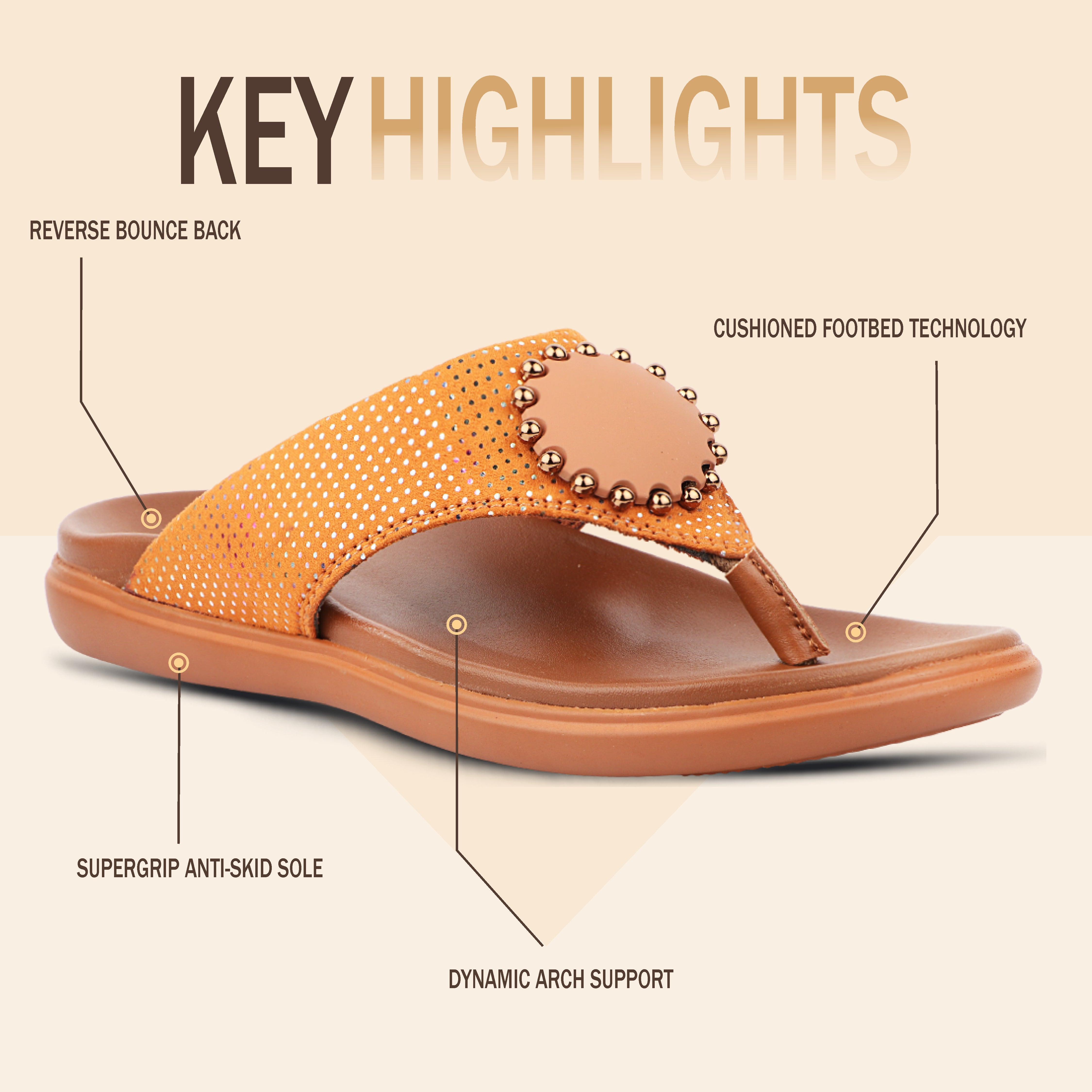 Medifeet LuxeArch Women’s Orthopedic Embellished Slip-On Slippers – Premium Comfort with Cushion Technology