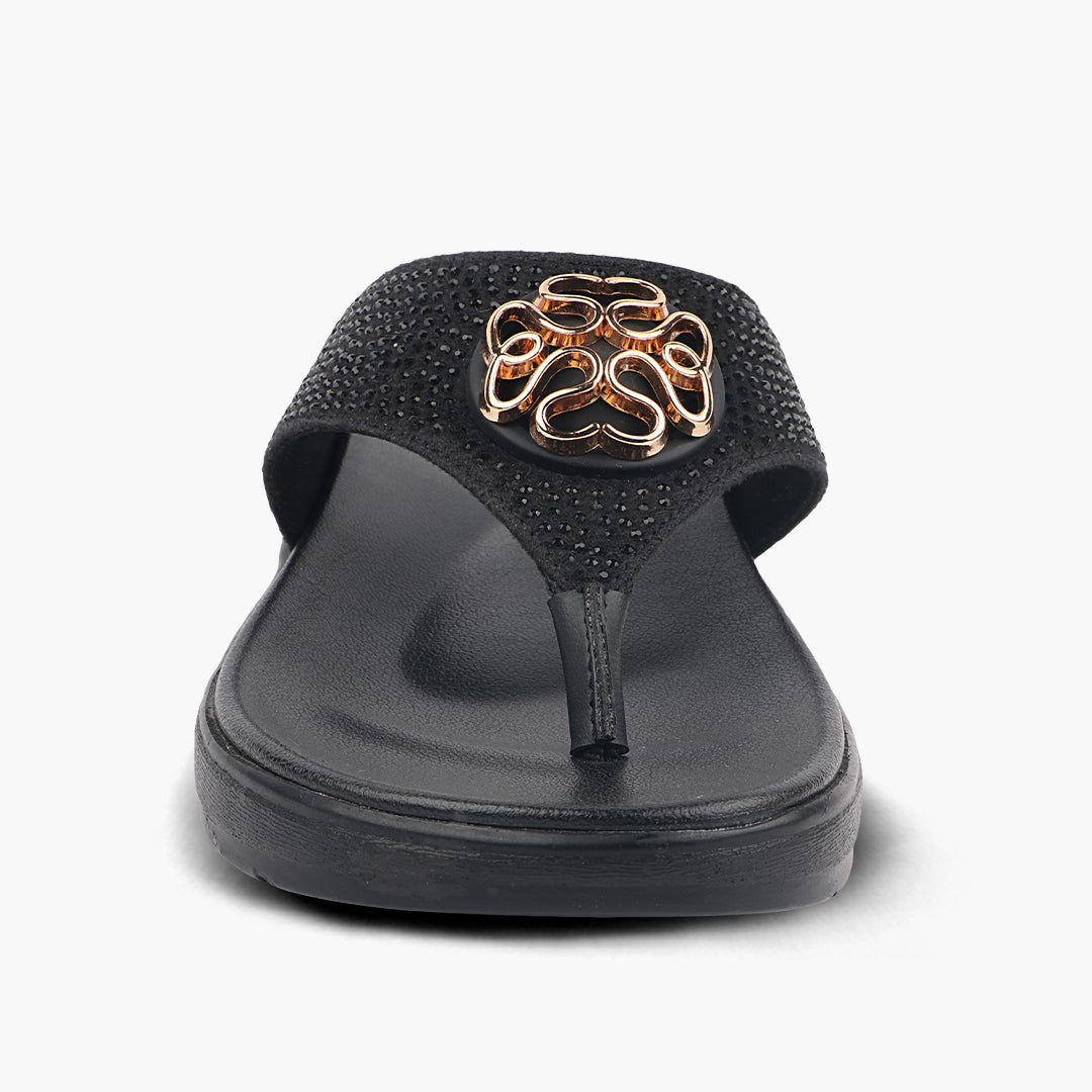 Medifeet Stylish Stone and Comfy Slippers for Women with Midsole Arch Support