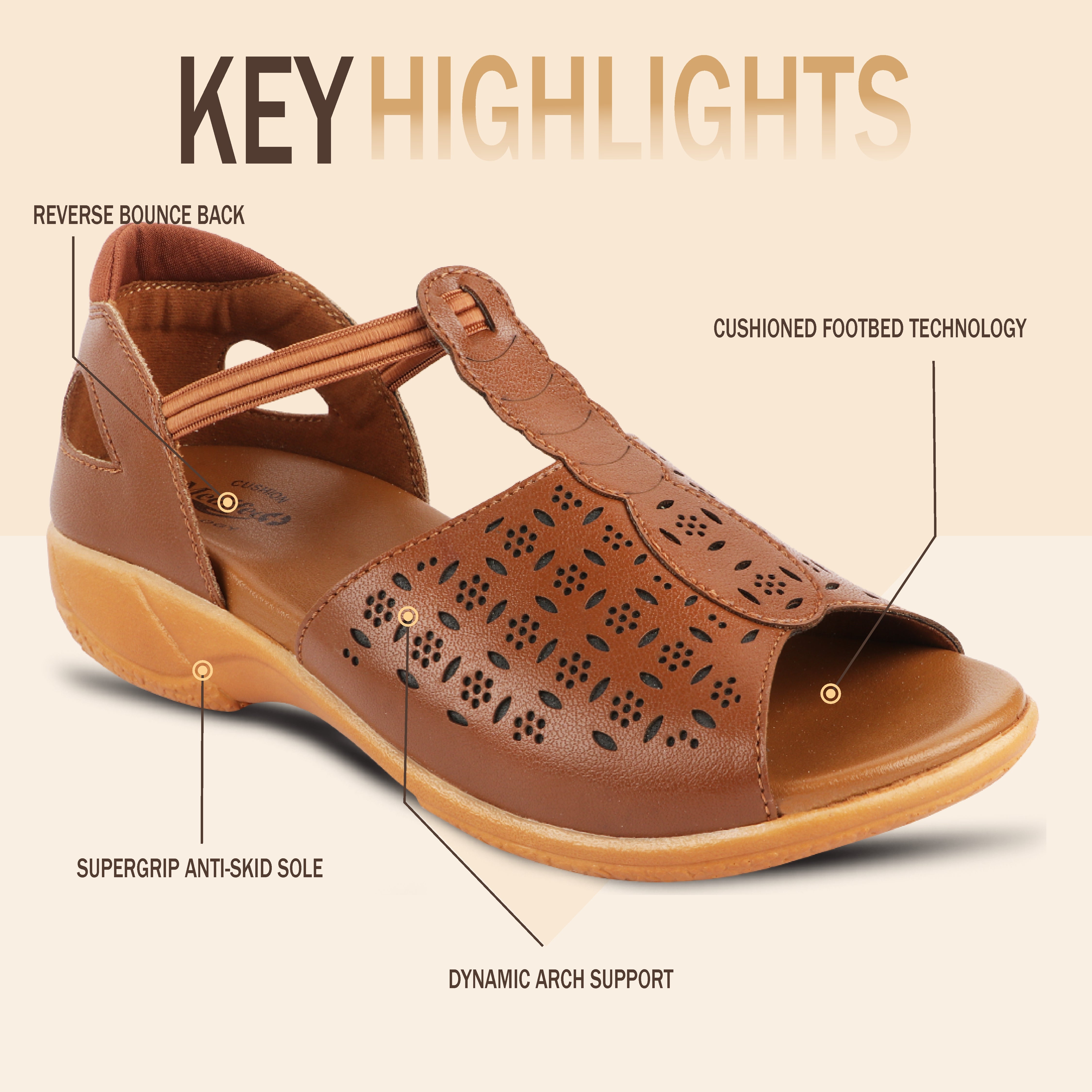 Medifeet Cushioned Footbed Women Sandals