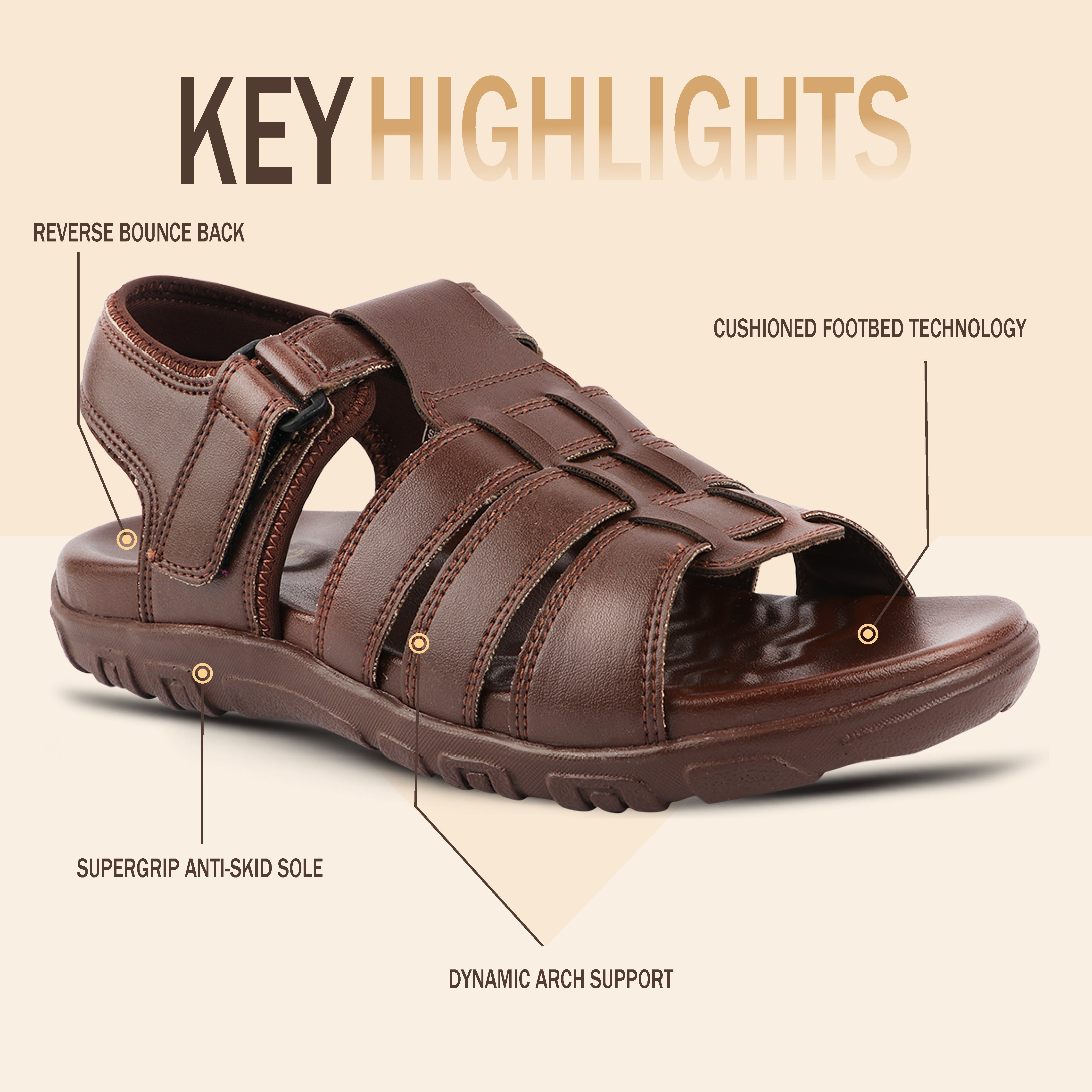 Medifeet Orthopedic Outdoor Comfort Sandals for Men's With Arch Support