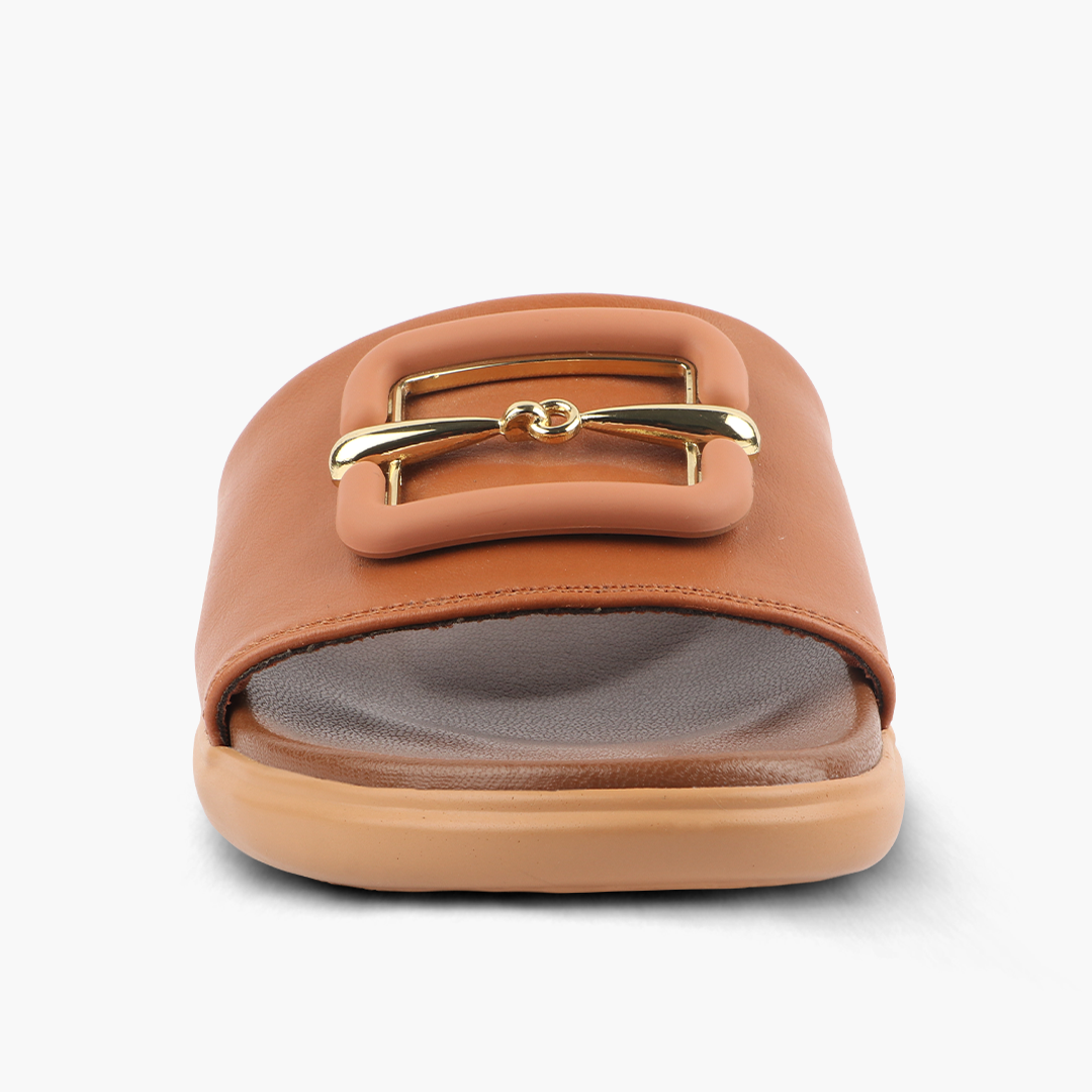 Medifeet Leather Sliders for Women (Comfortable & Classic Design)