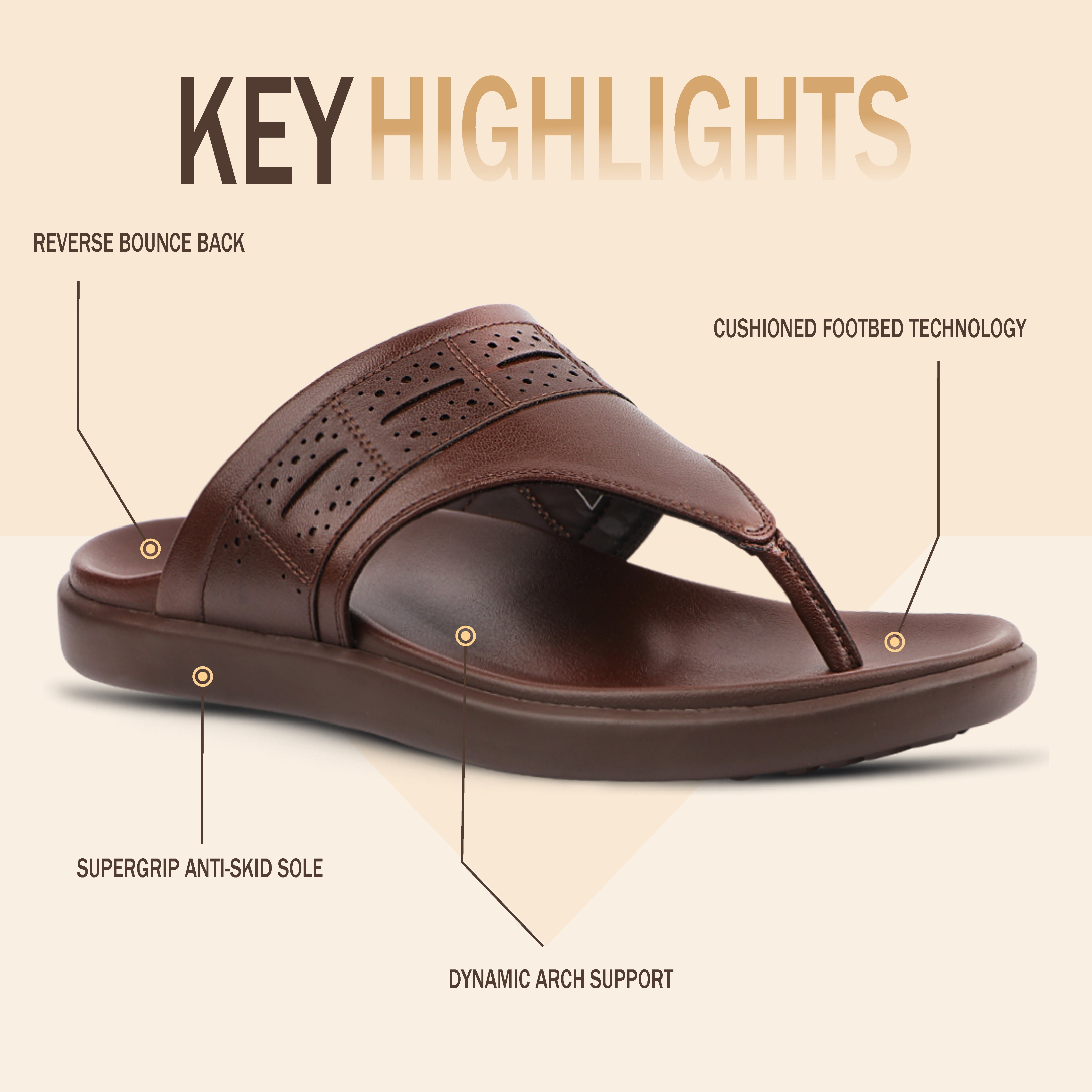 Medifeet V-Strap Dashey Sandals For Men's (Cushion & Comfort)