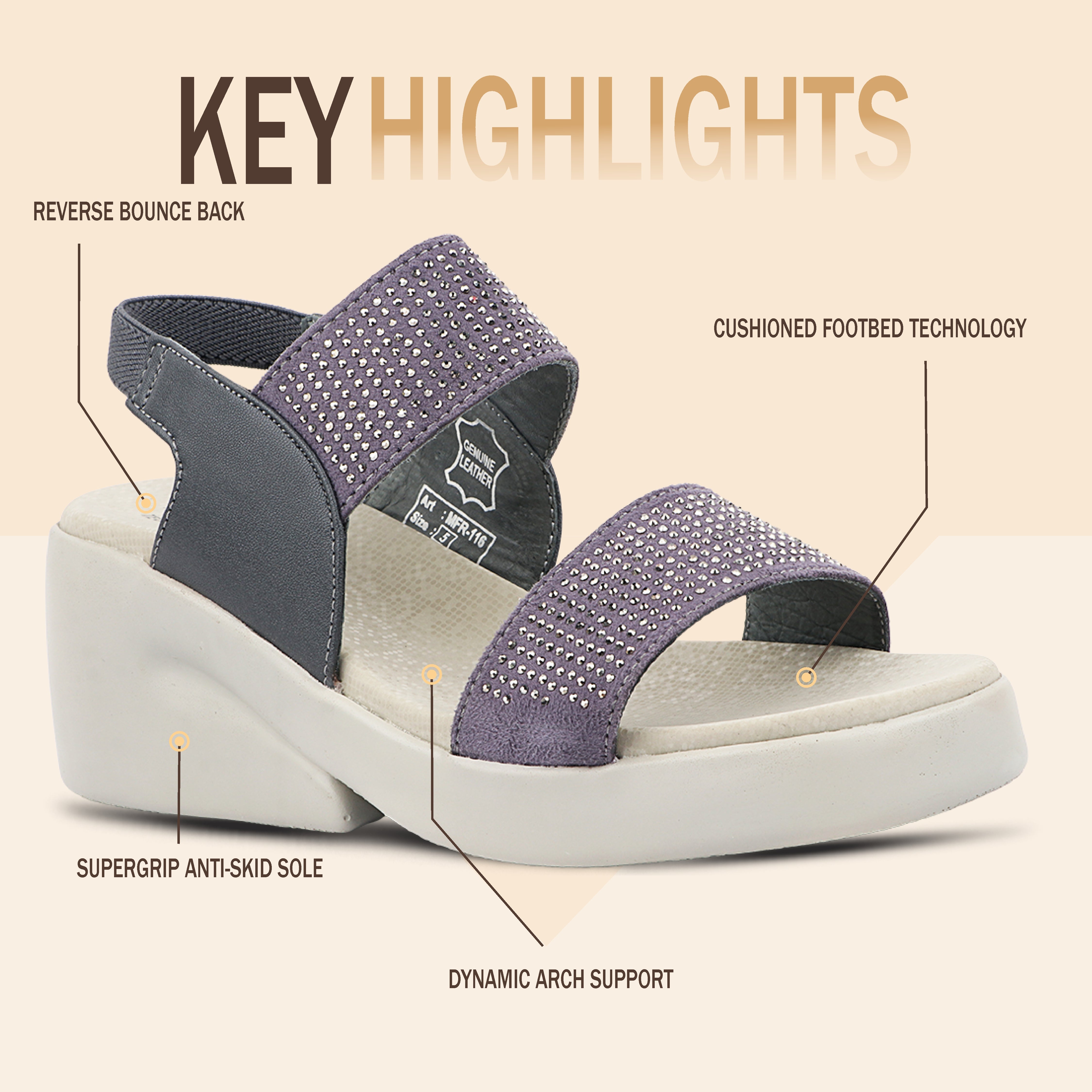 Cushioned Dual Strap Women’s Sandals with Heels
