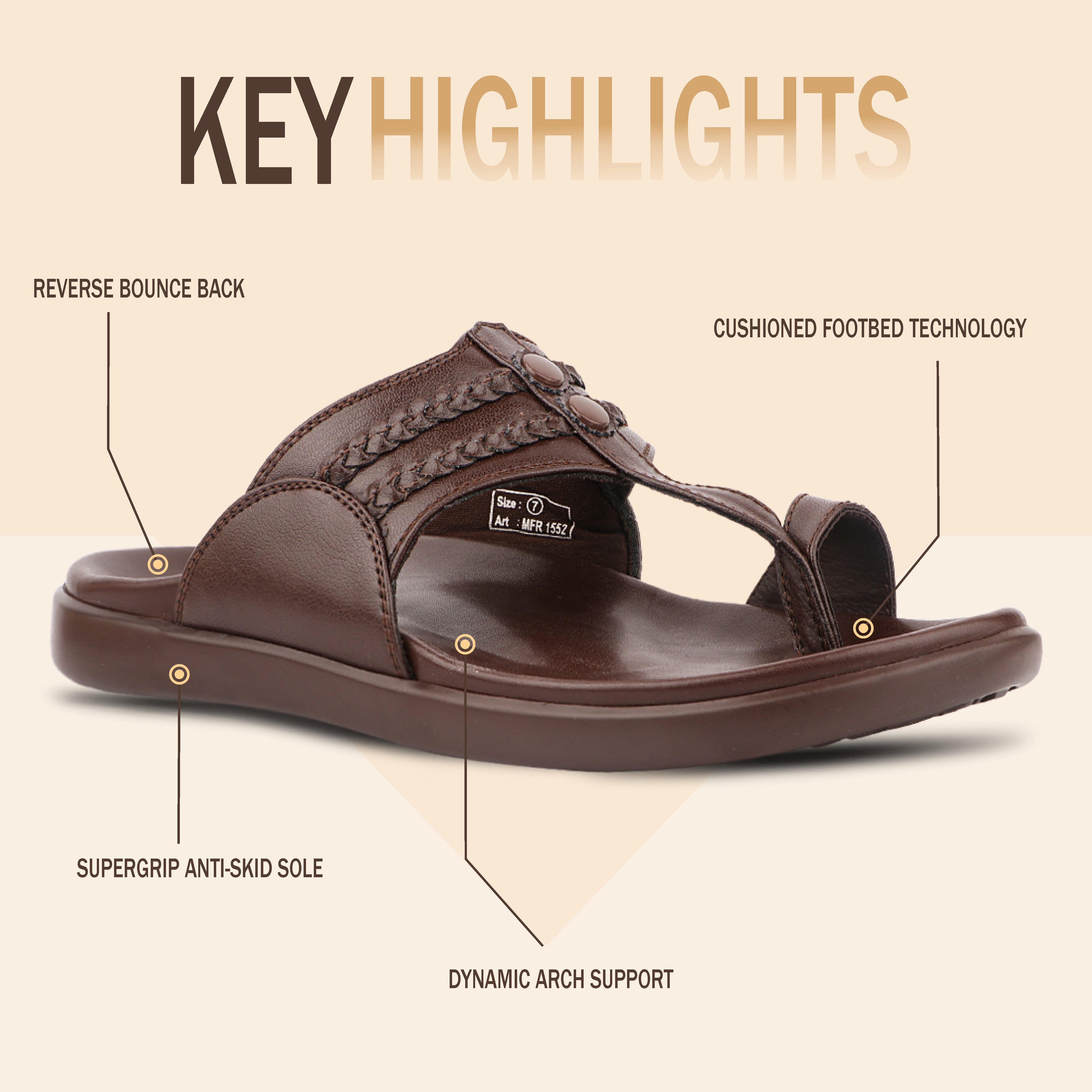 Medifeet Men’s Ethnic Comfort Sandals with Arch Support – All-Day Walking Slippers