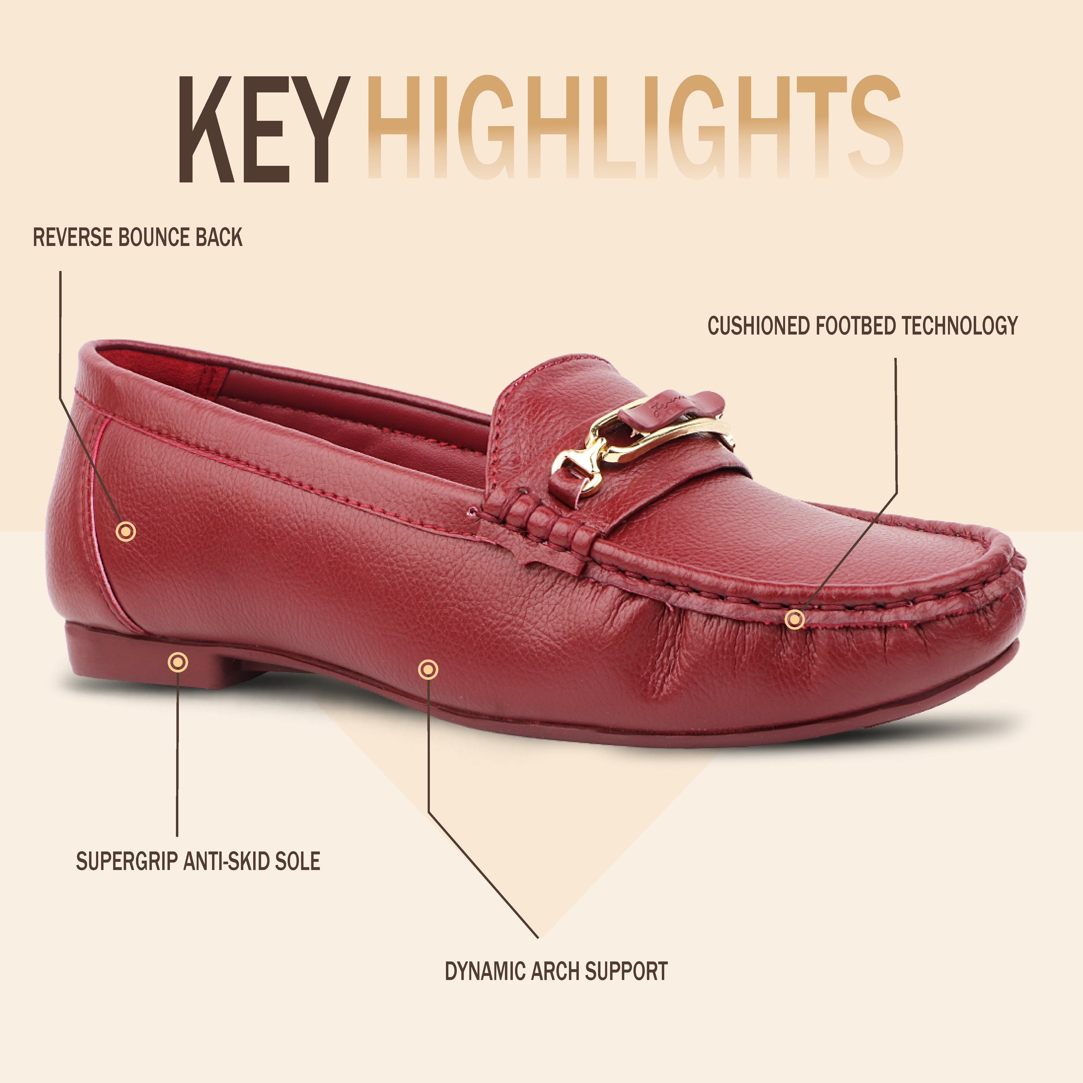 Medifeet Women’s Casual Leather Moc Toe Loafer Shoes | Pain-Free Walking Shoes