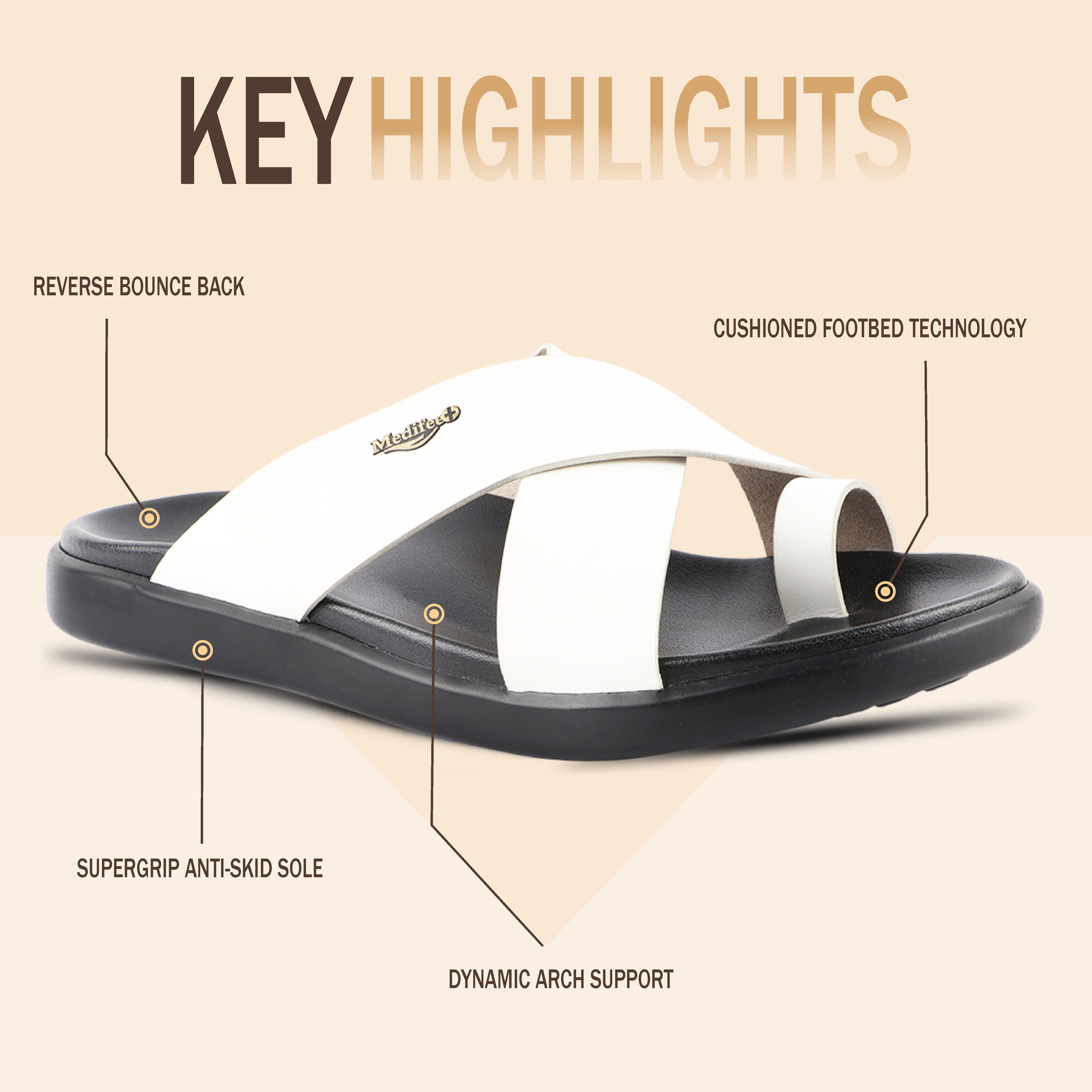 Medifeet all day Wear Comfortable Slippers for Men