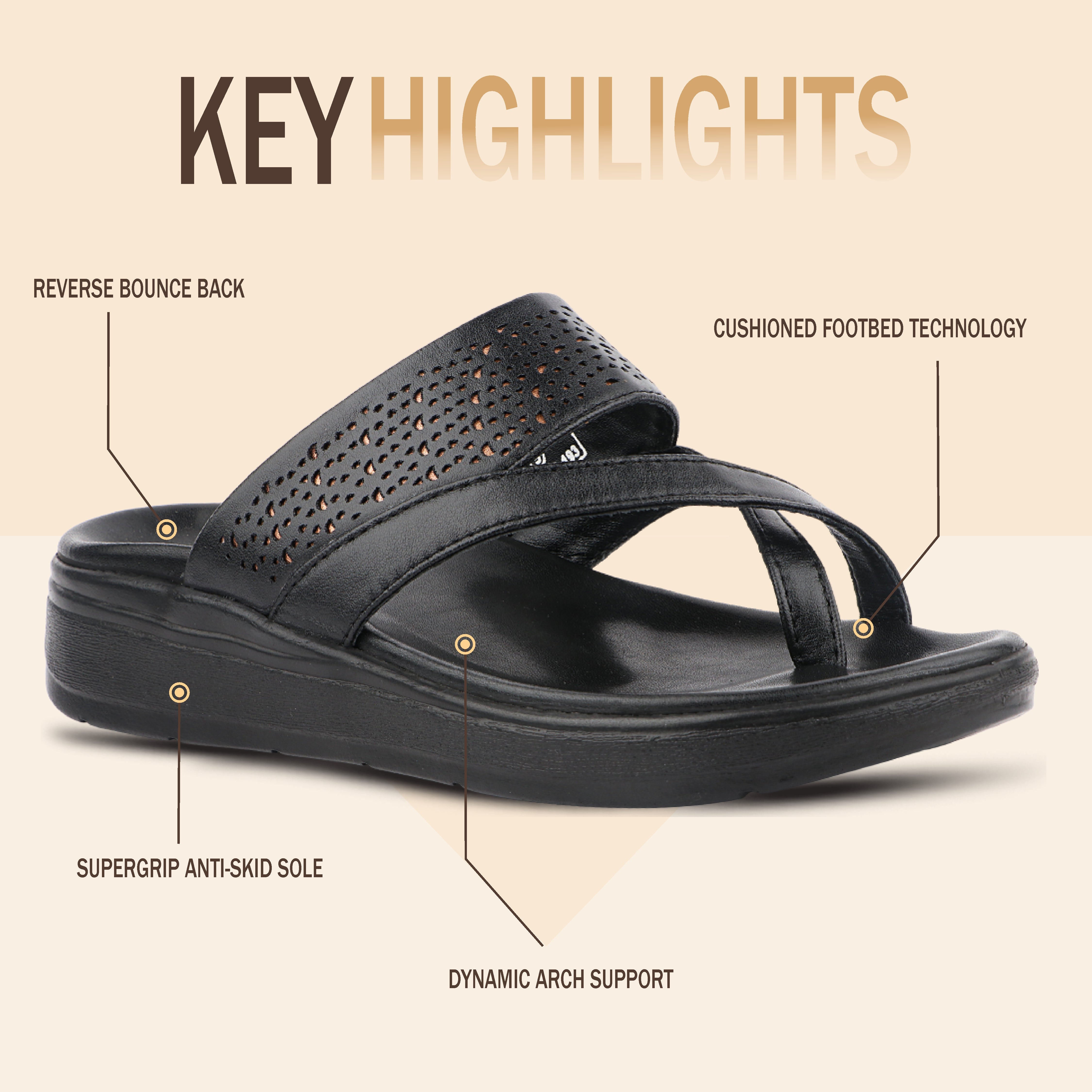 Medifeet SoftStep X-Ring Toe Comfort Slides Slippers For Women's – CushionFlow Midsole Arch Support for All-Day Support