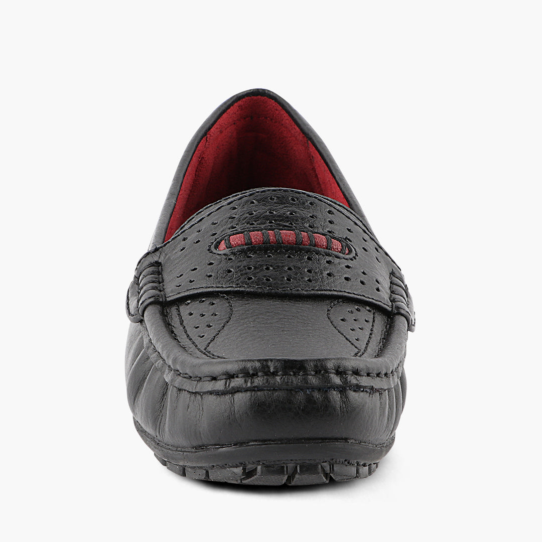 Medifeet Genuine Leather with Arch Support Loafers For Women's