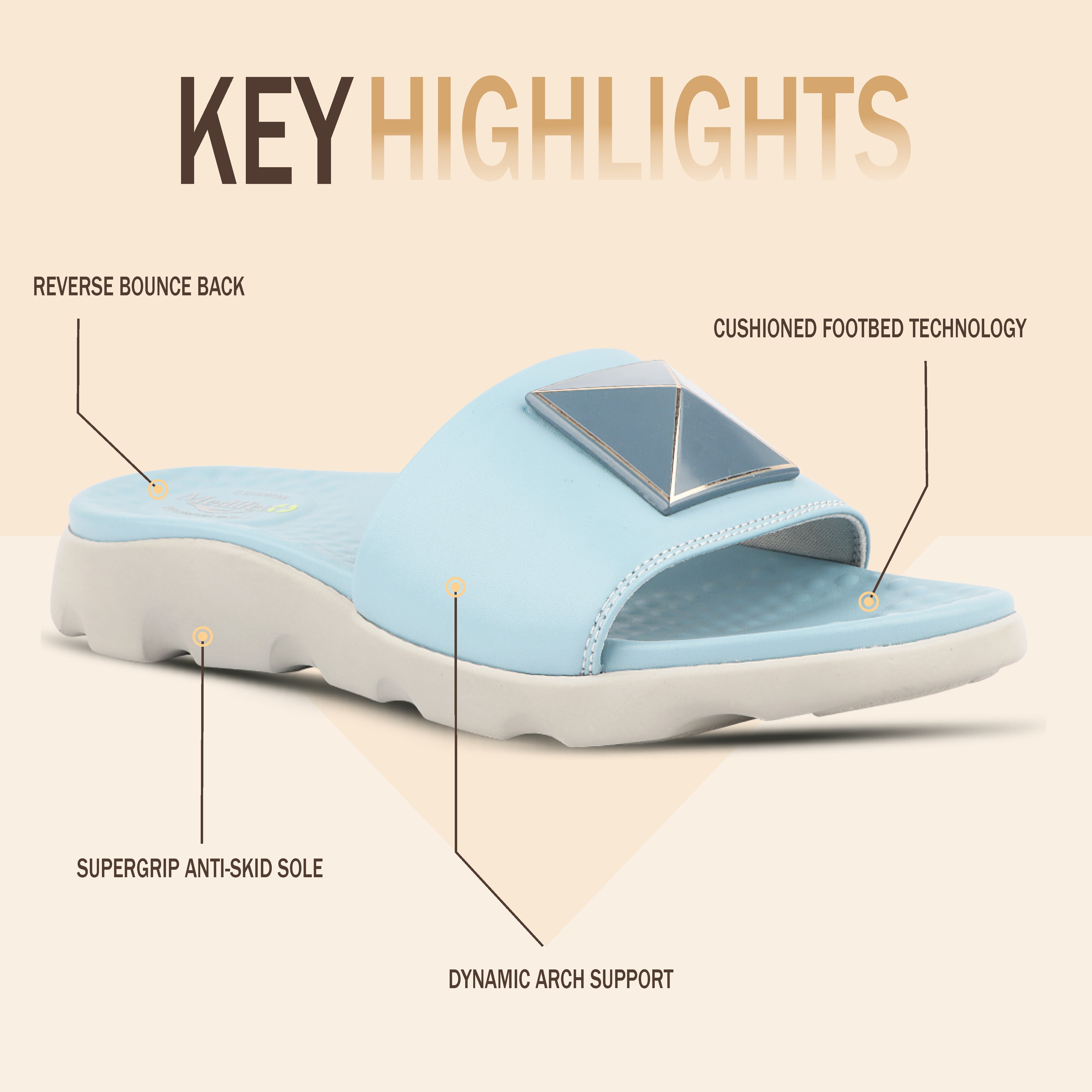 Medifeet Orthopedic Slides With Arch Support For Women's