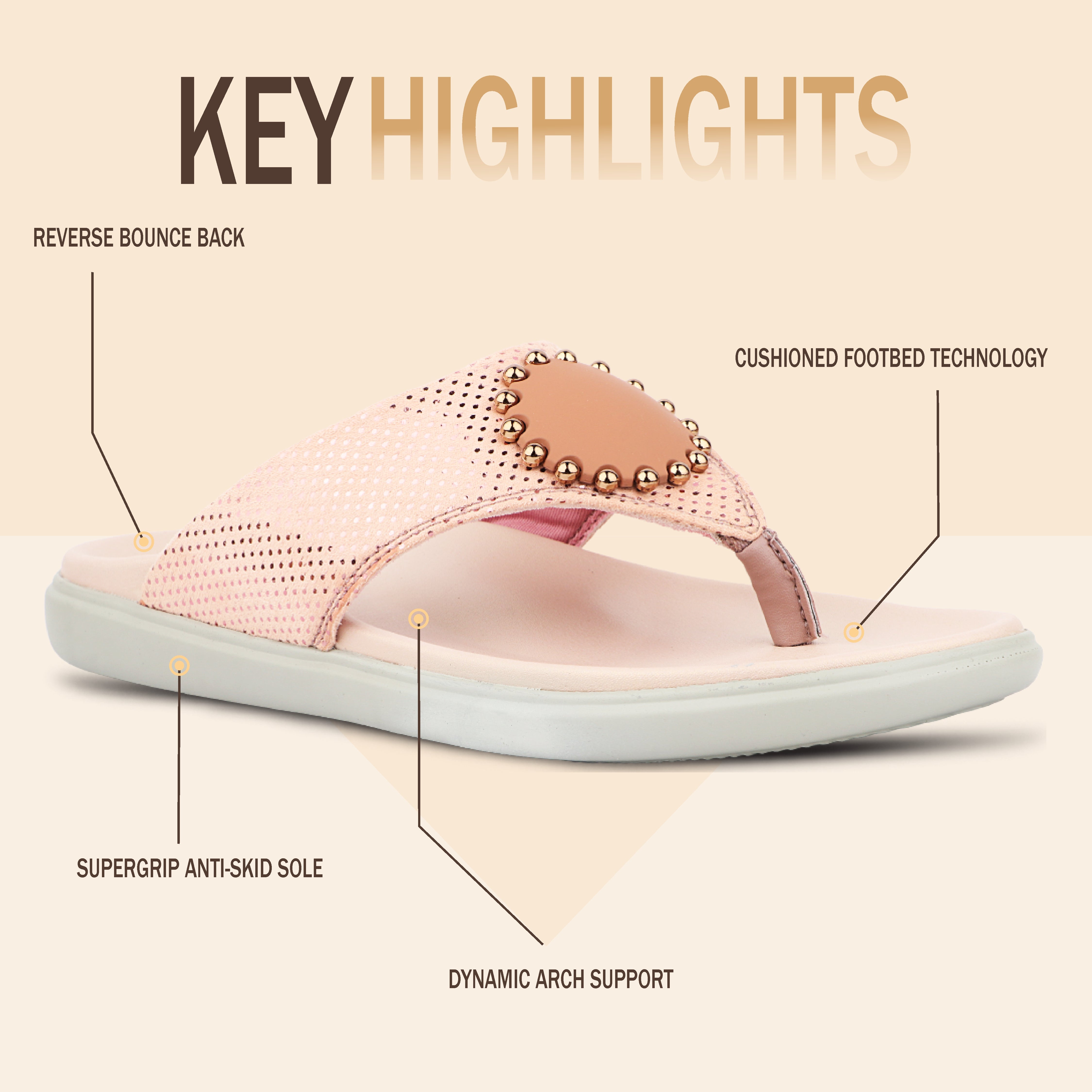 Medifeet LuxeArch Women’s Orthopedic Embellished Slip-On Slippers – Premium Comfort with Cushion Technology