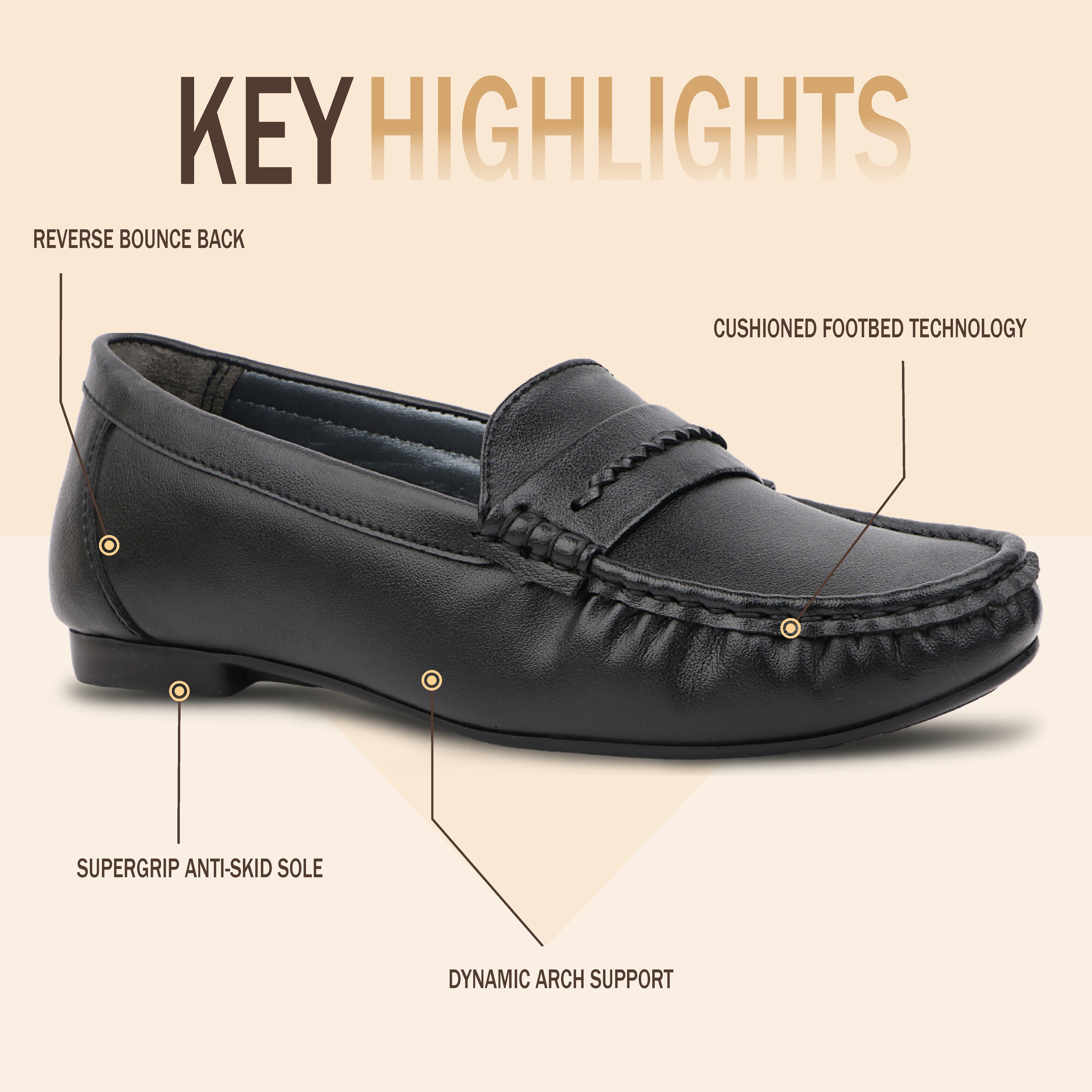 Medifeet WalkLite Women’s Loafers | Cushion Technology Soft Footbed | Everyday Walking & Work Wear Shoes