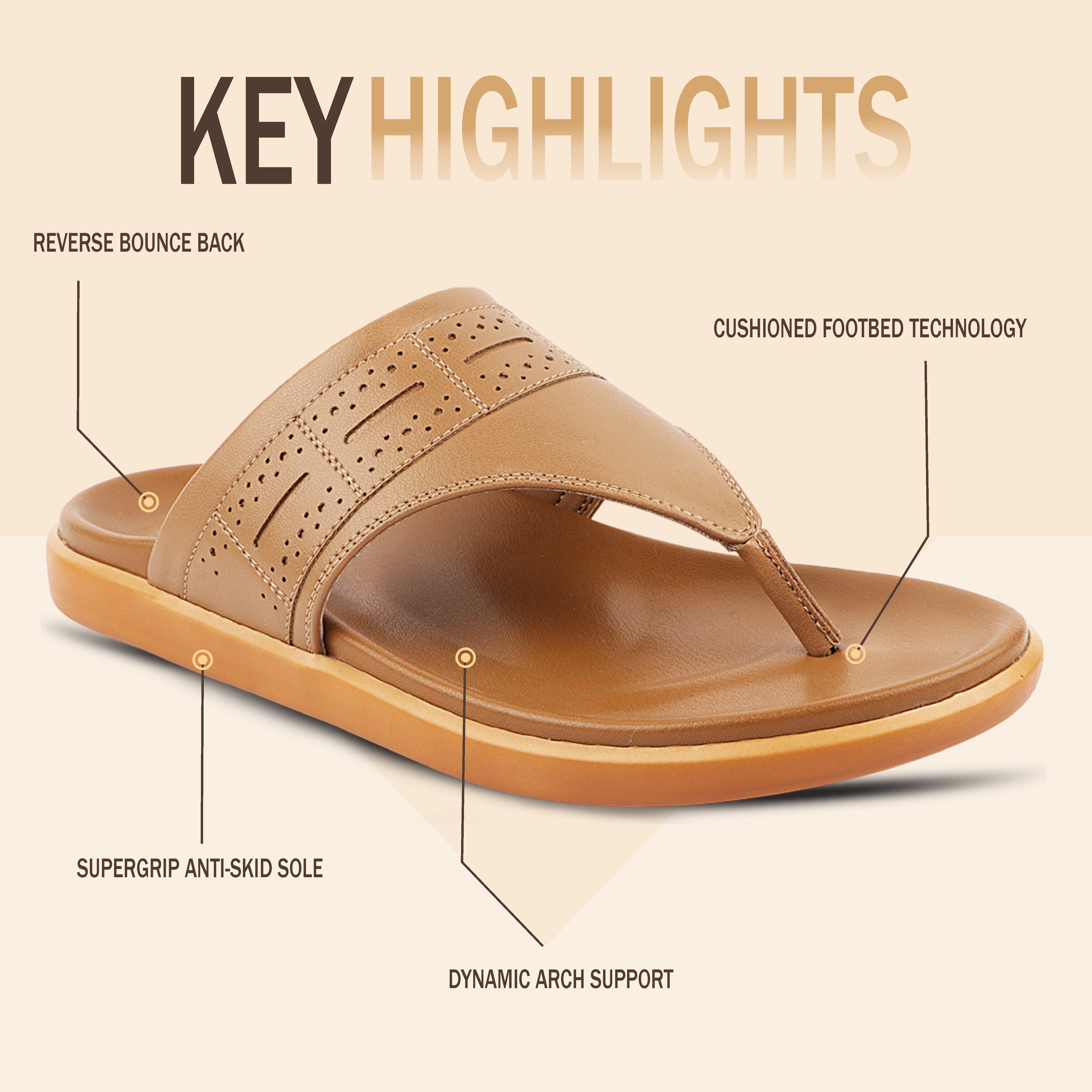 Medifeet V-Strap Dashey Sandals For Men's (Cushion & Comfort)