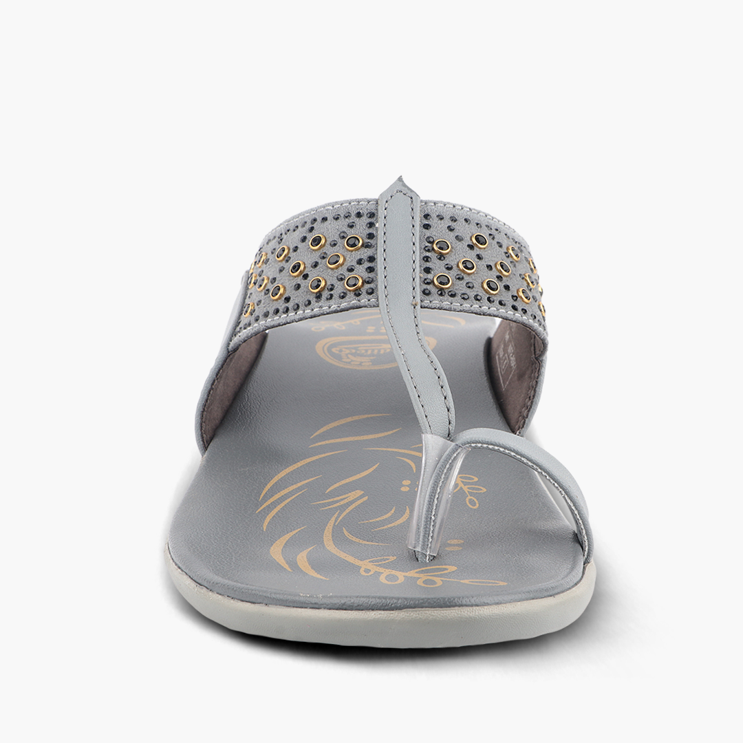 Medifeet Kolhapuri Style Comfortable Leather Slippers for Women