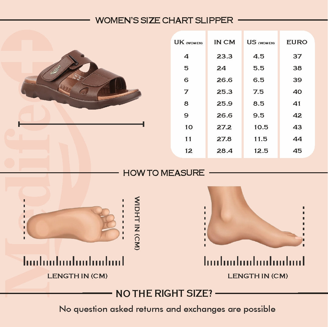 Medifeet Women's Recovery Comfort Slides | German Technology | Orthopedic Ergonomic Sandals | Adjustable Double Strap | Soft Cushion Footbed | Arch Support