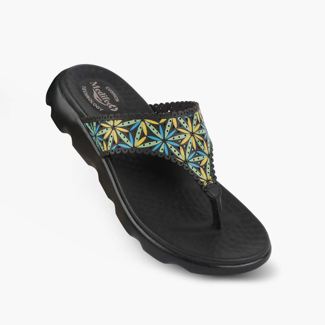 Medifeet V-Flora Comfortable Sandal with Arch Support For Women's
