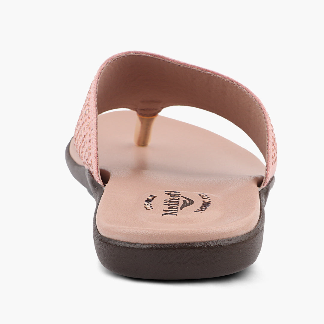 Medifeet Fashion Slippers For Women's (Comfortable Flat Slippers)