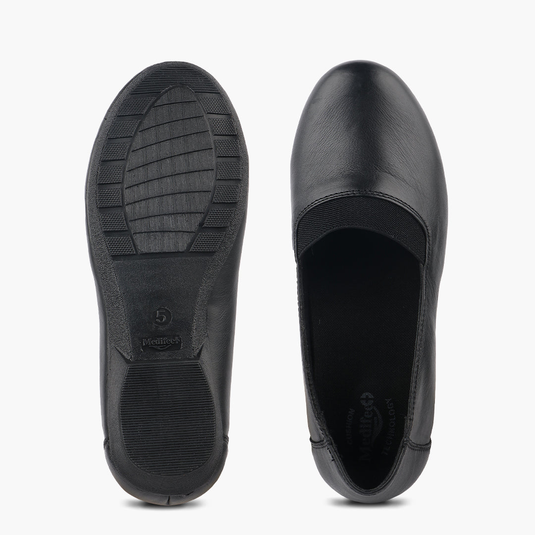 Medifeet Stylish & Comfy Belly Loafers for Women (Anti Skid Grip | Cushioned Footbed)