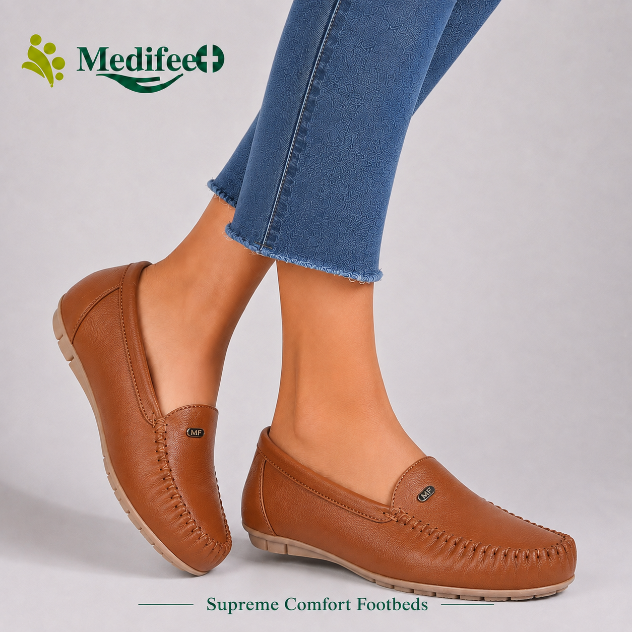 Pointed-Toe Leather Loafers for Women with Extra Cushion