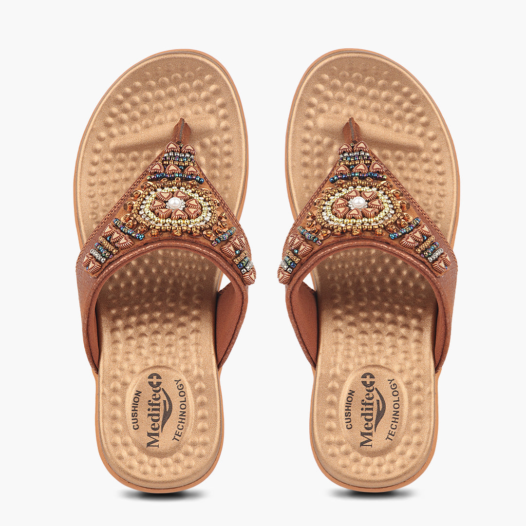 Medifeet Fashion Wedge with Cushion and Comfort Slip-On For Women