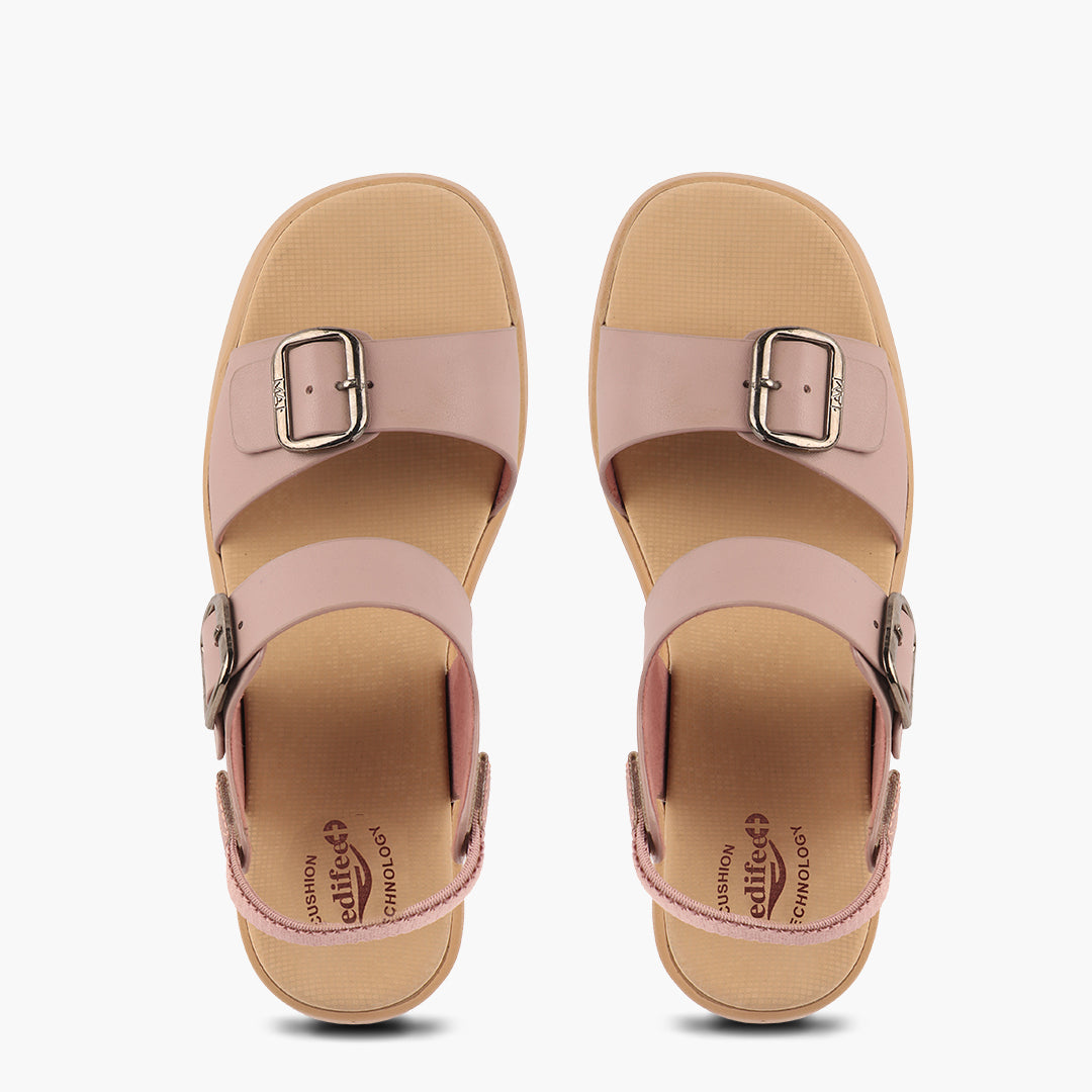 Medifeet Dual Strap Heel Sandal for Women (With Ankle Strap for Better Fit)