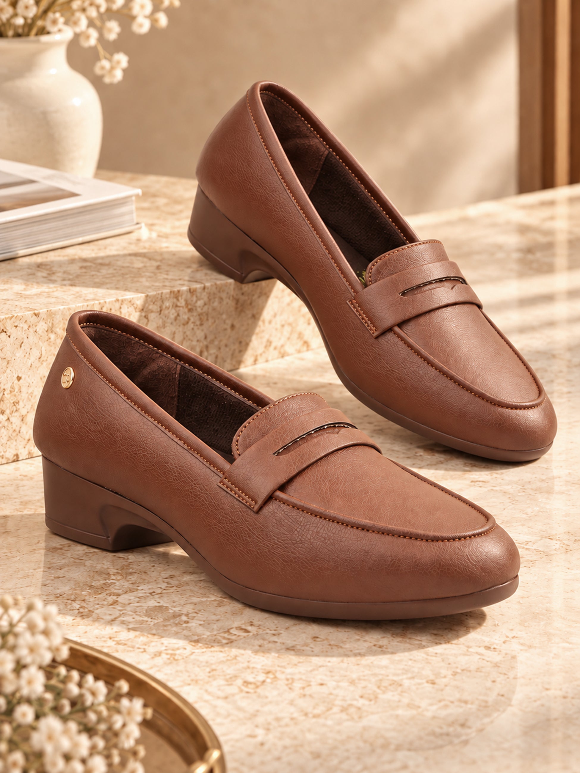 Medifeet Women’s Classic Slip-On Wedge Loafers – Orthopedic Office Work Shoes with Arch Support, German Bounce Cushion Technology, Stable Heel & Anti-Skid Sole | Ideal for Teachers, Corporate & Casual Wear