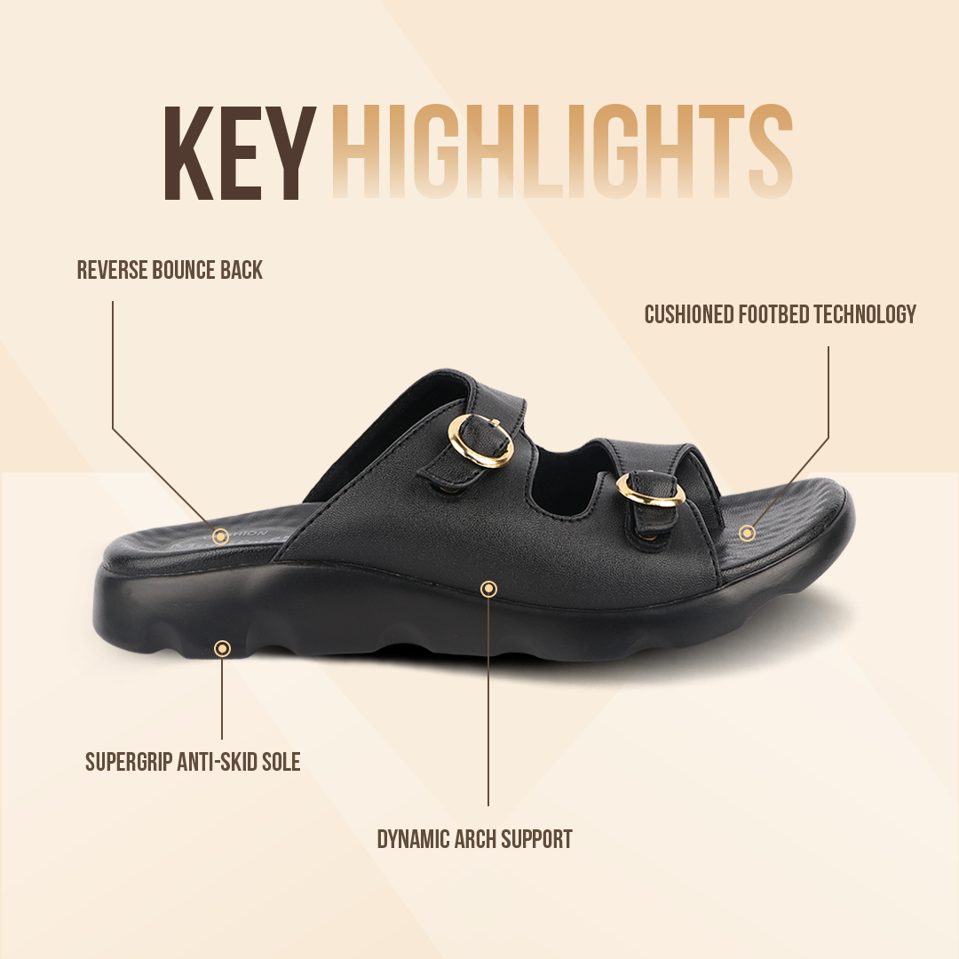 Diabetic and Ortho Friendly Slippers for Women - Main Image