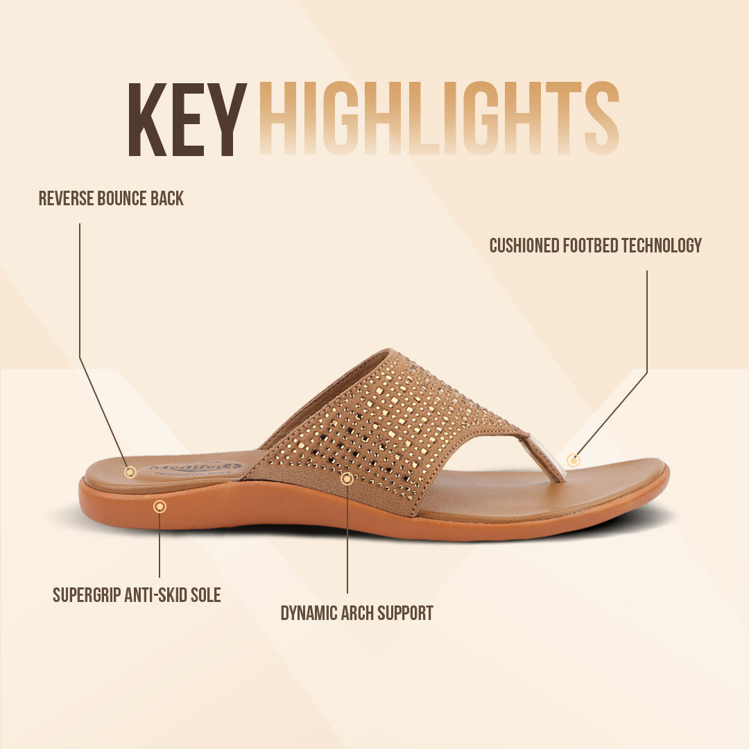 Medifeet Fashion Slippers For Women's (Comfortable Flat Slippers)