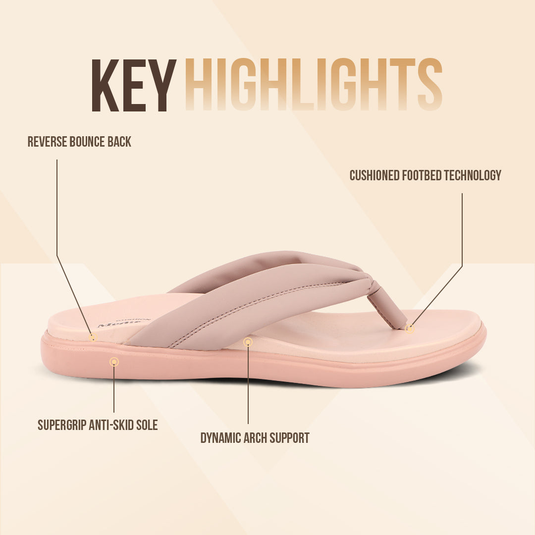 Medifeet Premium V Strap Slippers for Women (Comfortable & Arch Support)