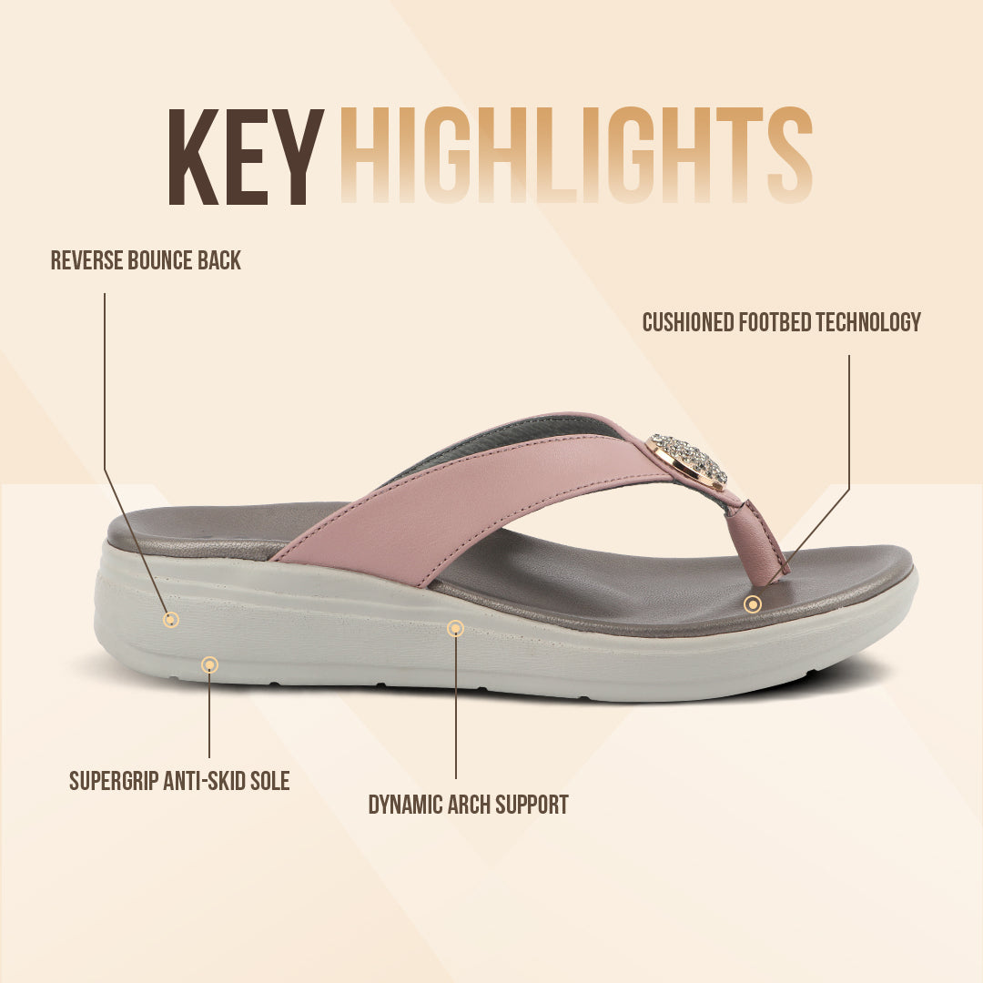 Medifeet Stylish Leather Slippers (Women) (Cushioned Footbed for Extra Comfort)