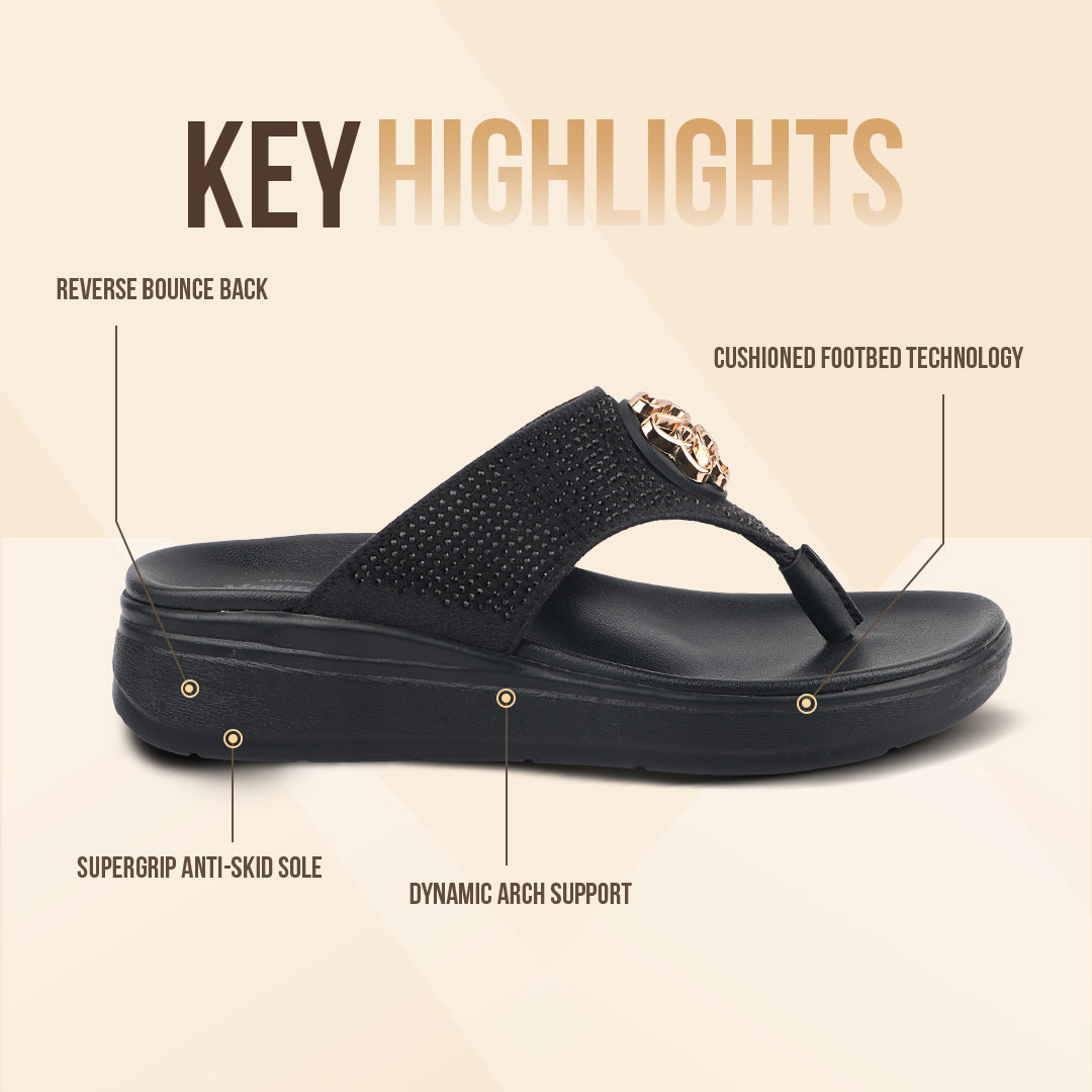 Medifeet Stylish Stone and Comfy Slippers for Women with Midsole Arch Support