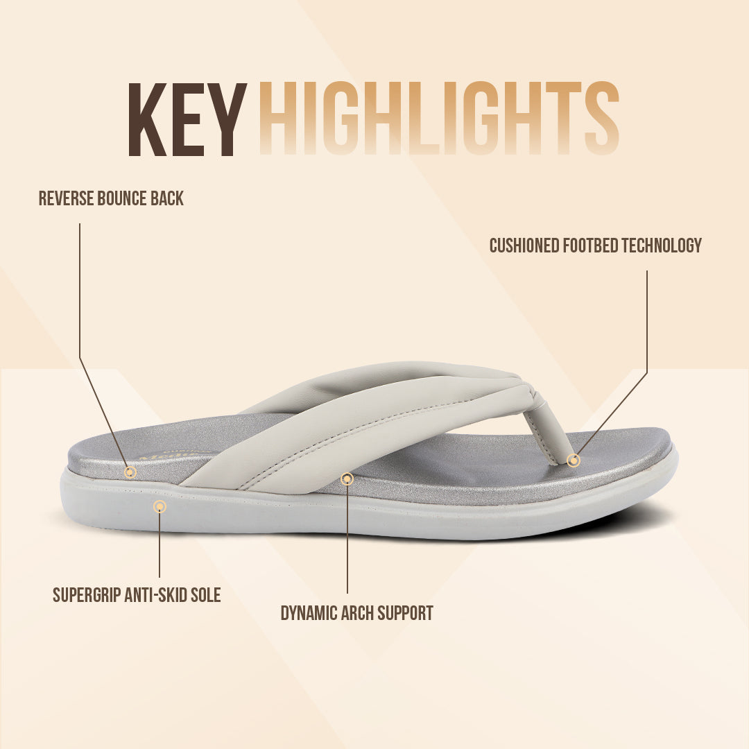 Medifeet Premium V Strap Slippers for Women (Comfortable & Arch Support)