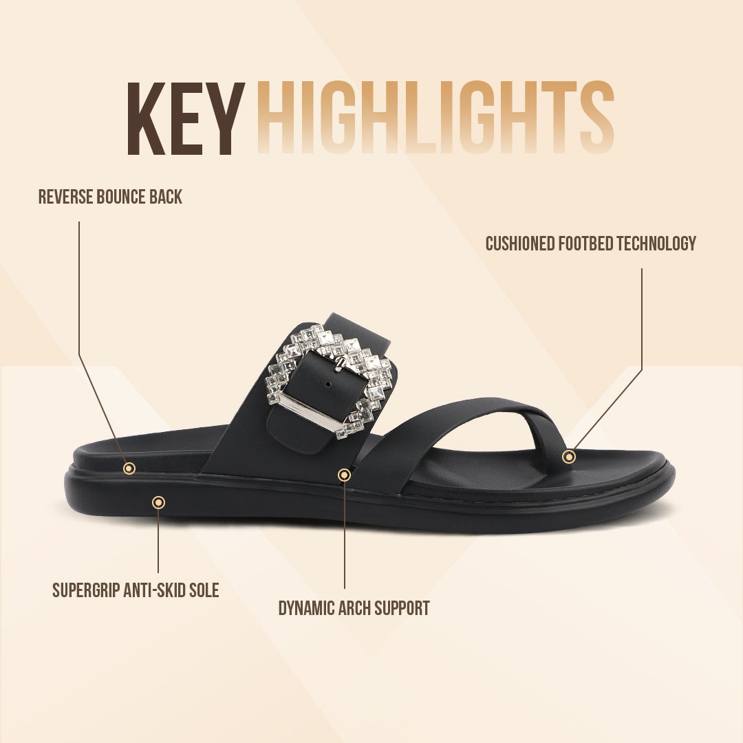 Medifeet embellished cross strap women sandals